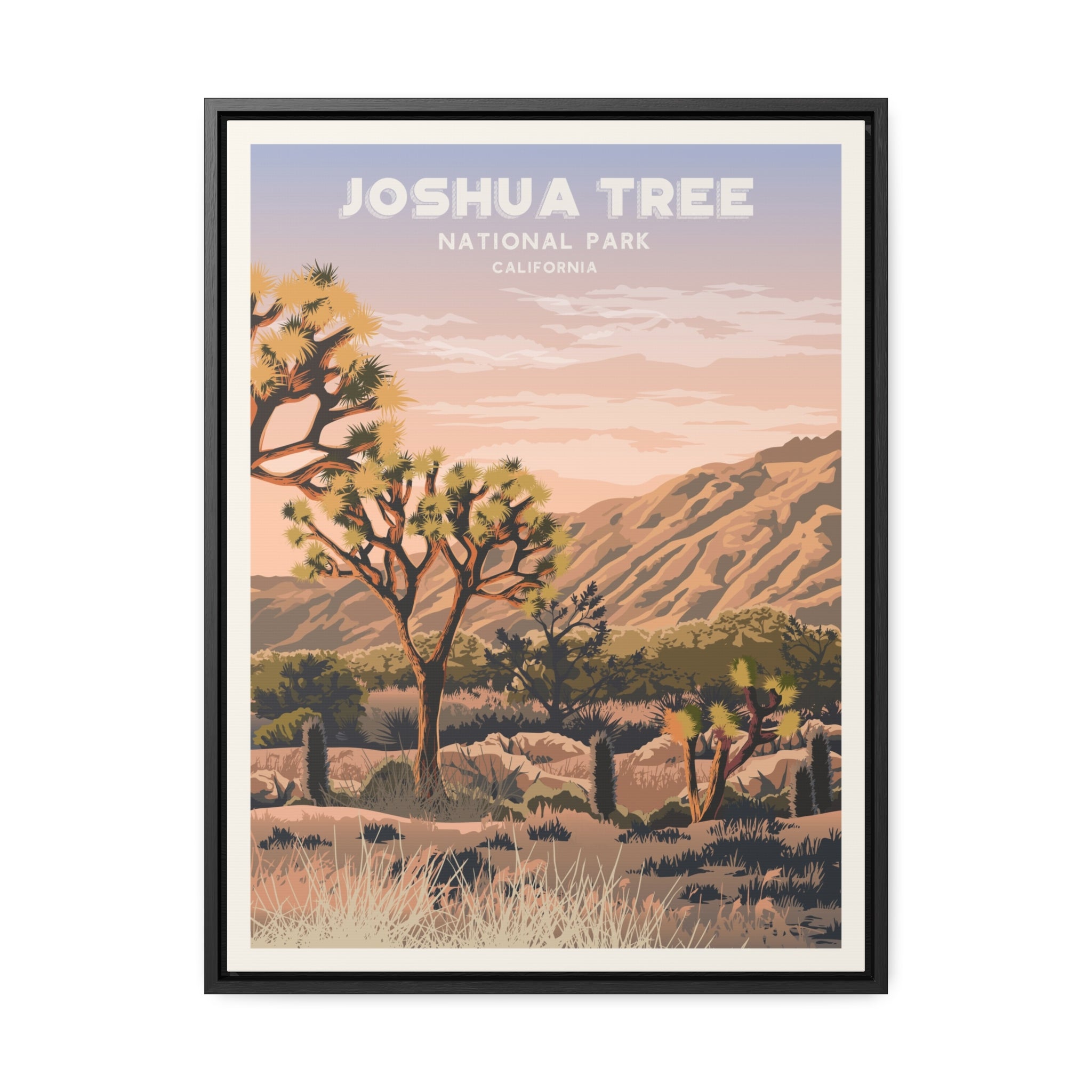 Joshua Tree Framed Canvas Print
