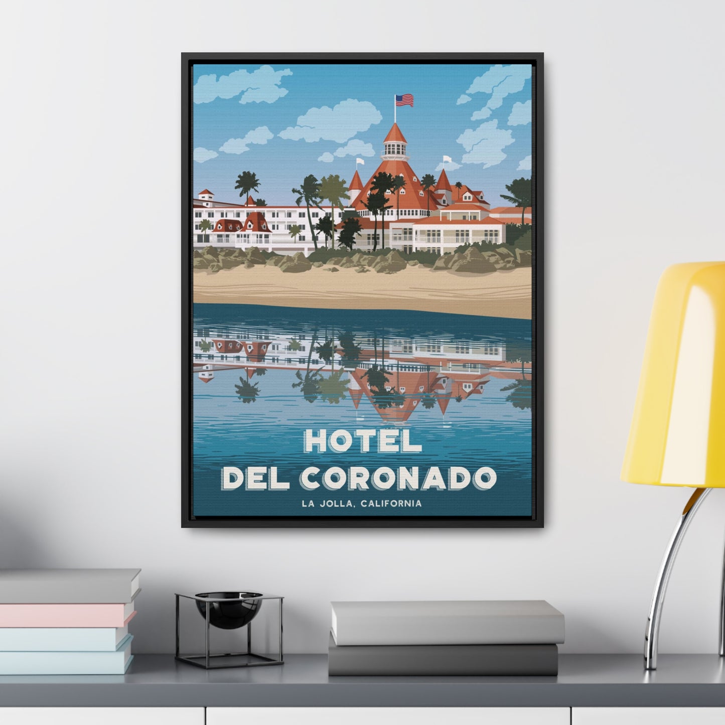 Hotel Del Coronado Framed Canvas Print