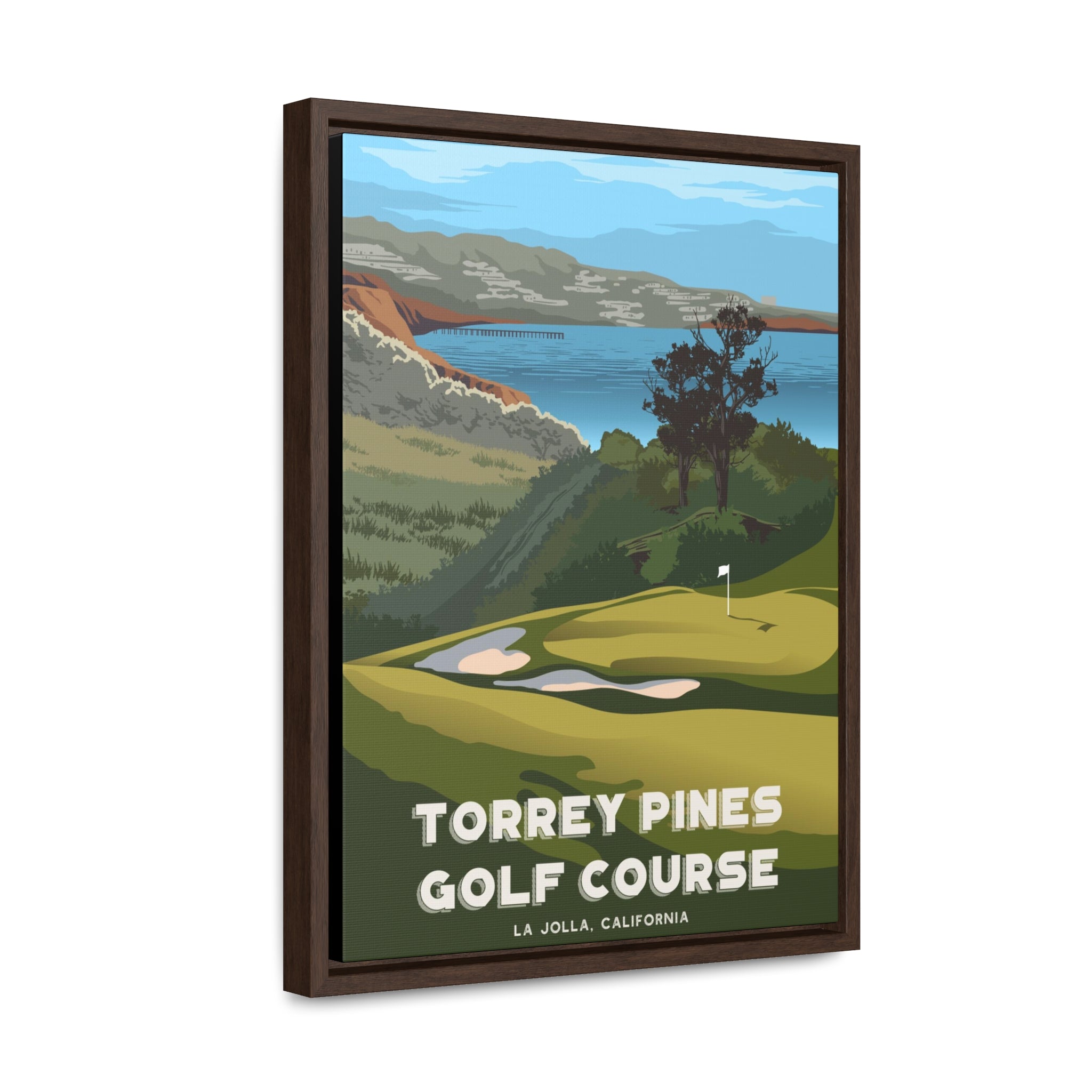 Torrey Pines Golf Course Framed Canvas Print