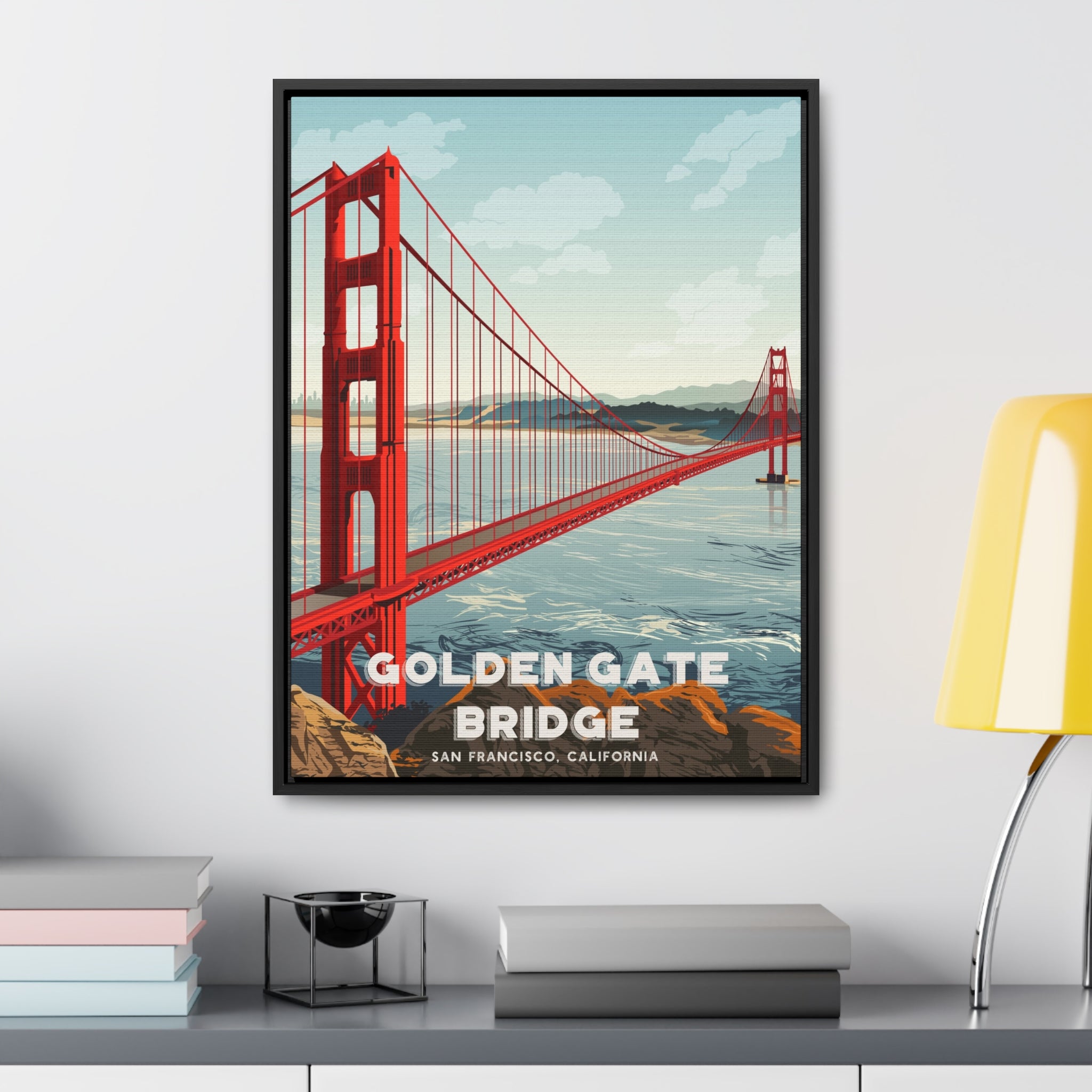 The Golden Gate Bridge Framed Canvas Print