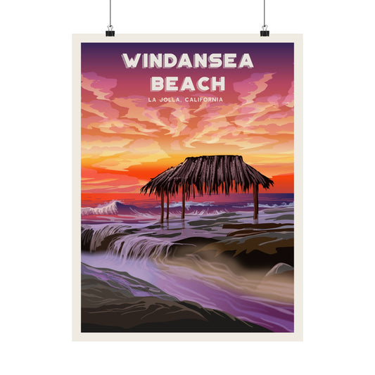 Windansea Sunset Poster