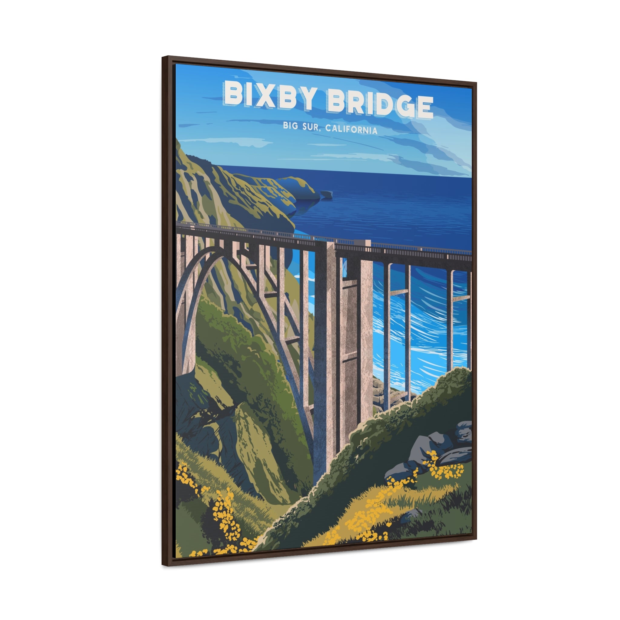 Bixby Bridge Framed Canvas Print