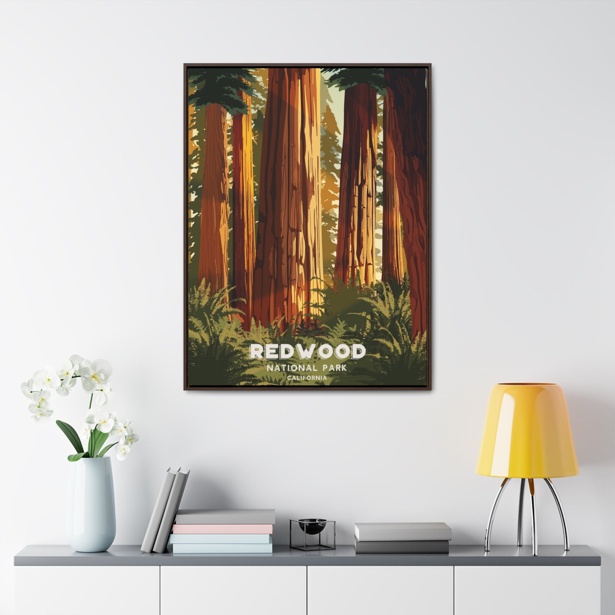 Redwood National Park Framed Canvas Print