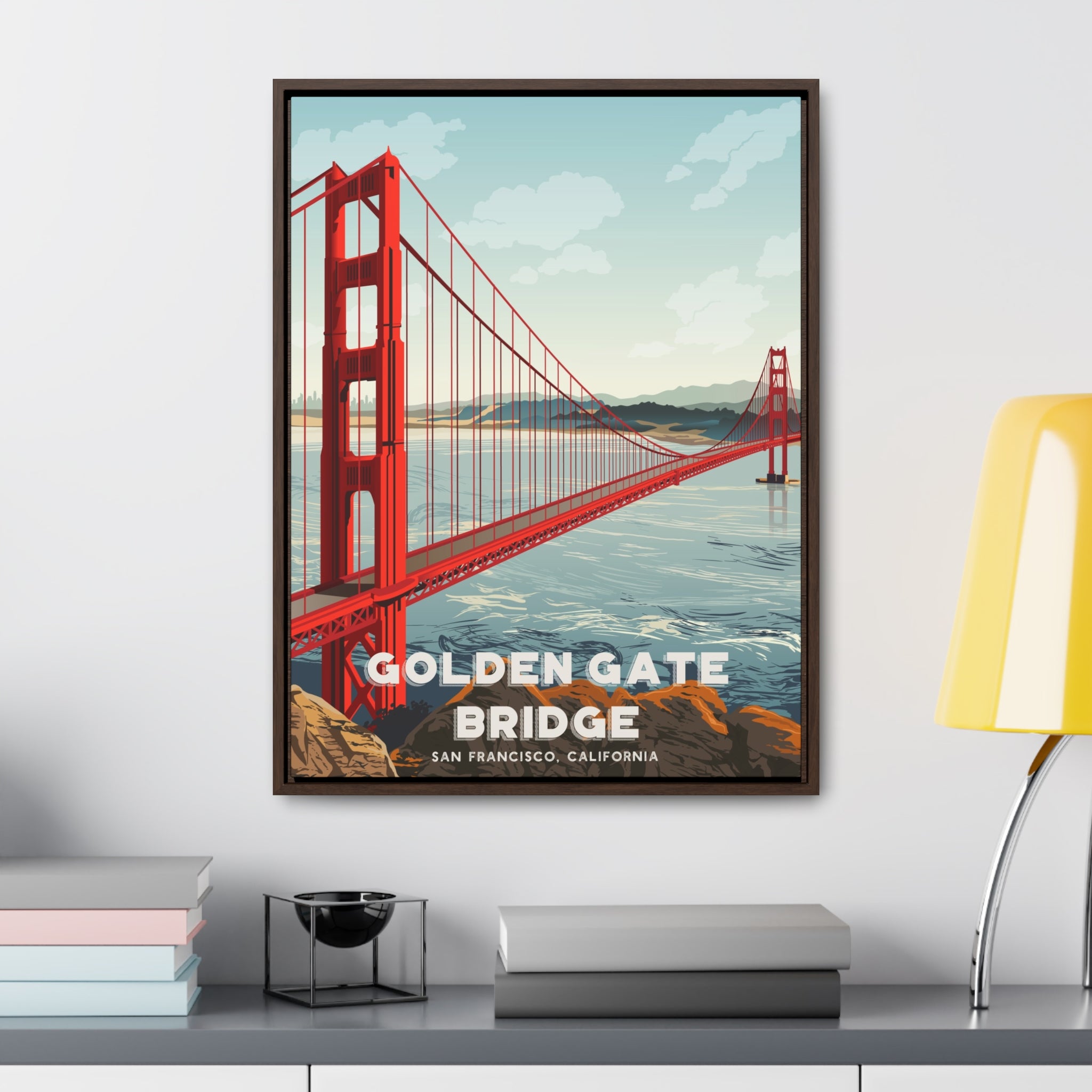 The Golden Gate Bridge Framed Canvas Print