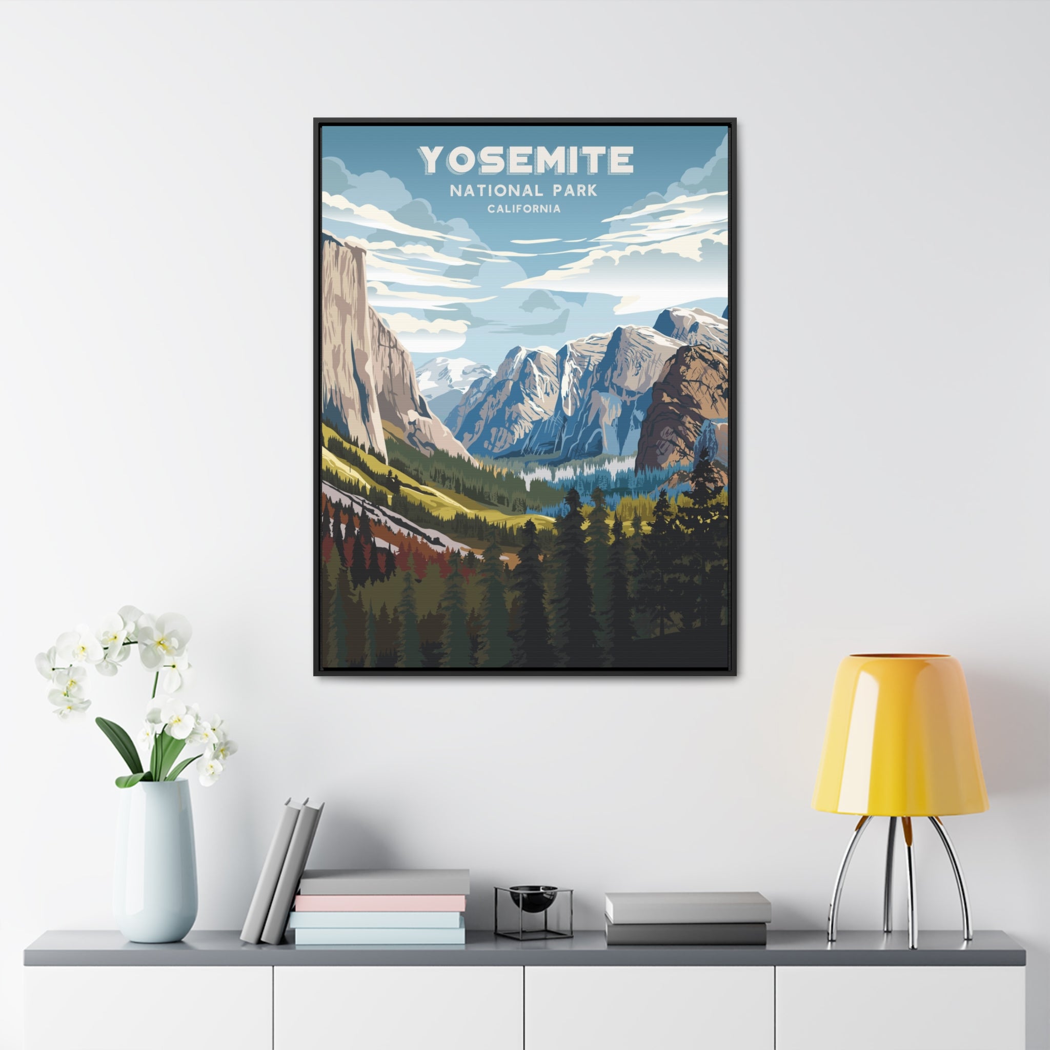 Yosemite National Park Framed Canvas Print
