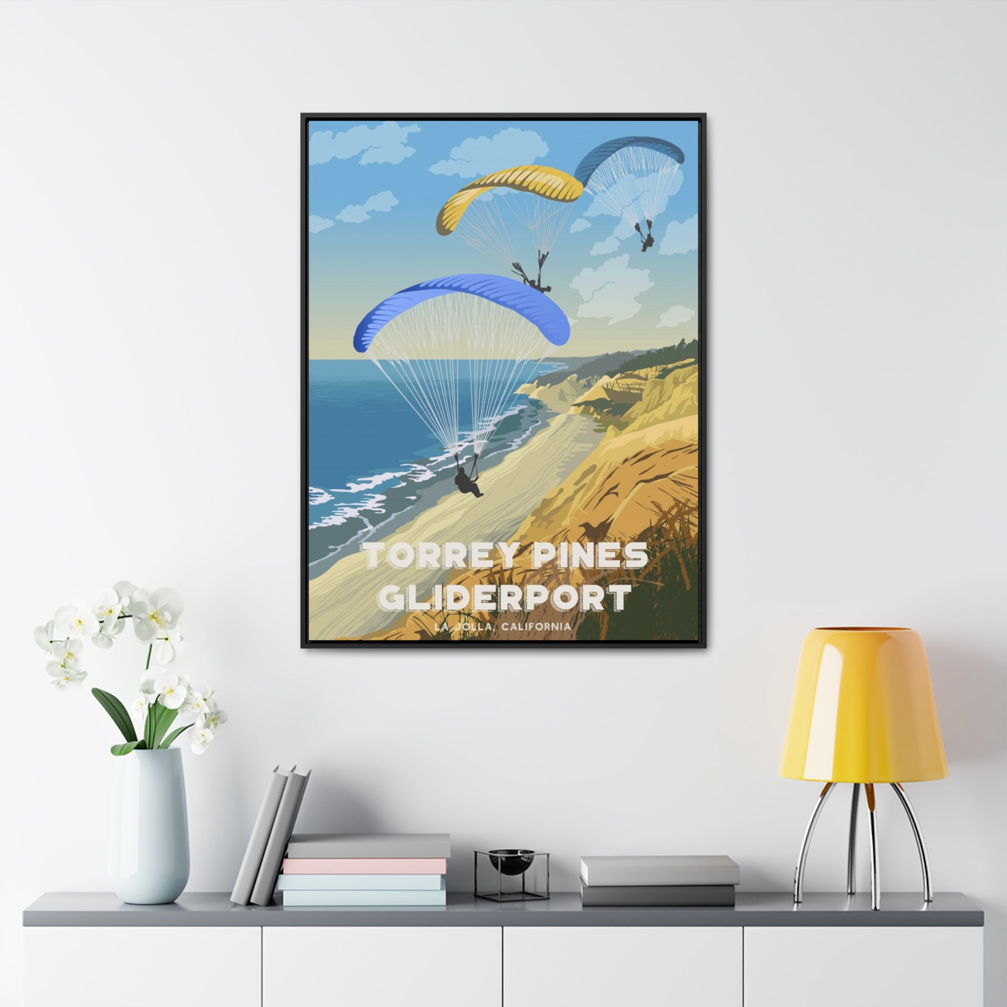 Torrey Pines Gliderport Framed Canvas Print