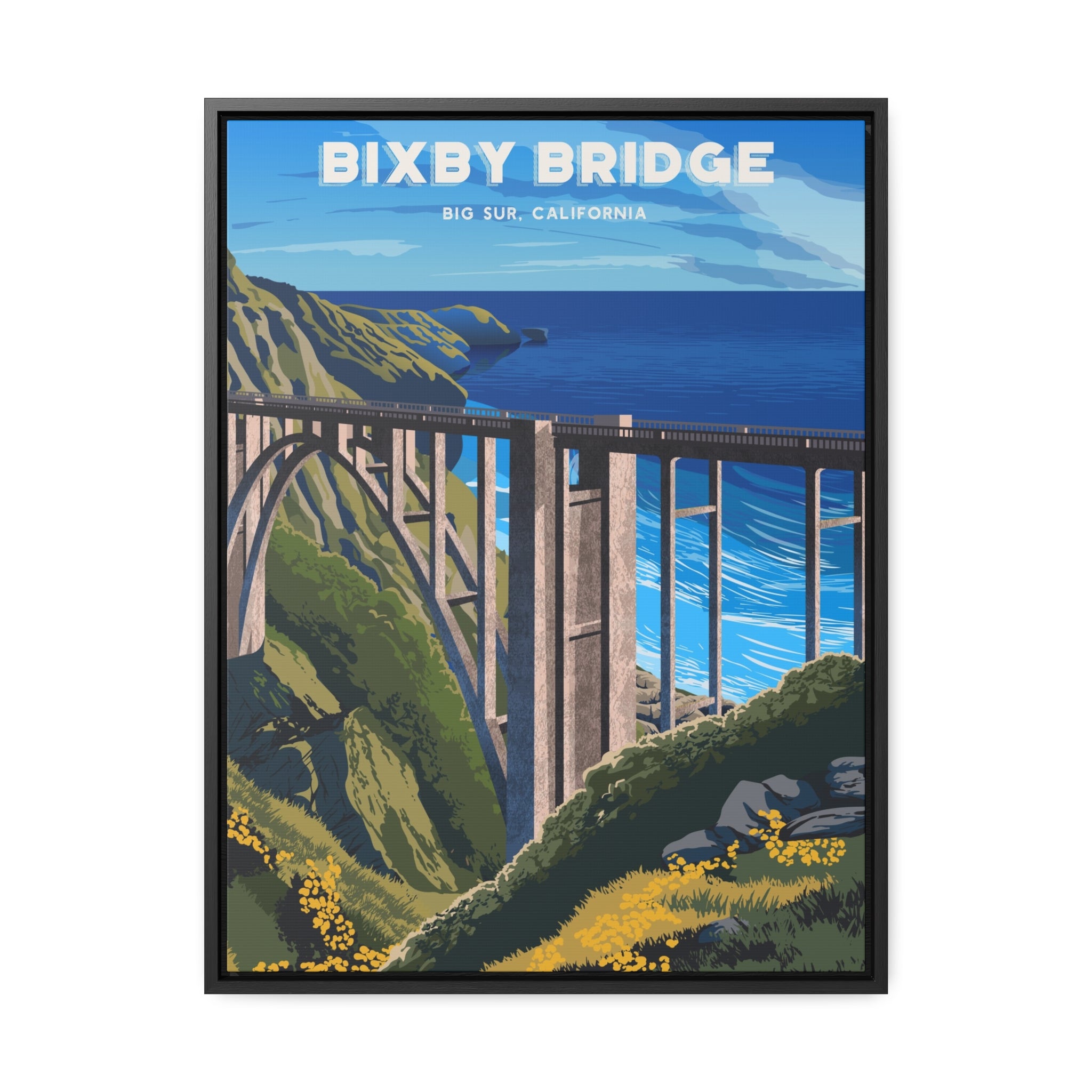 Bixby Bridge Framed Canvas Print