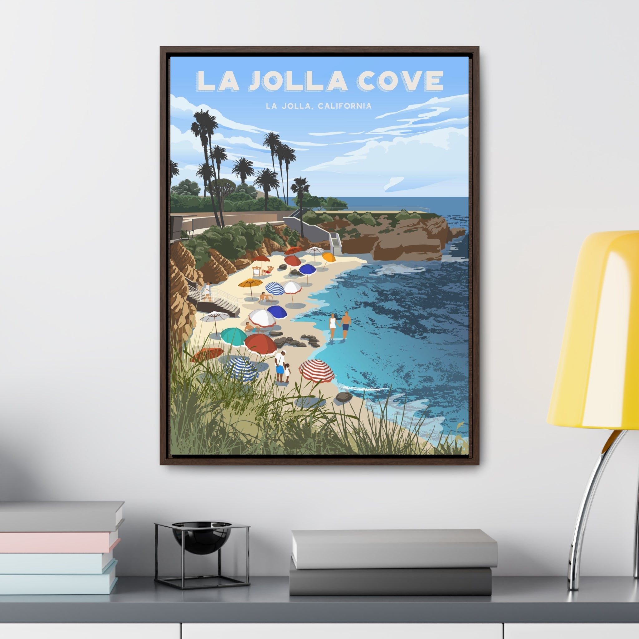 La Jolla Cove Framed Canvas Print