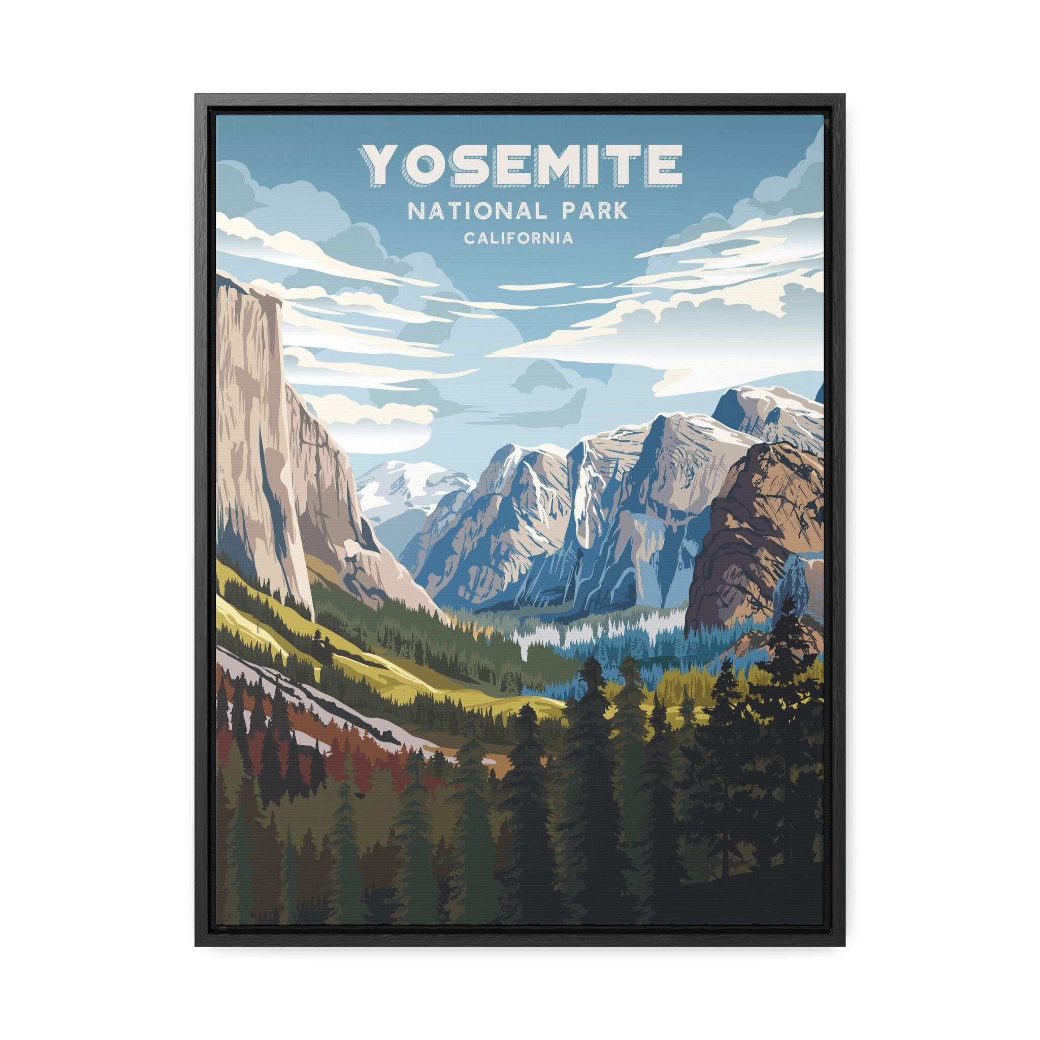 Yosemite National Park Framed Canvas Print