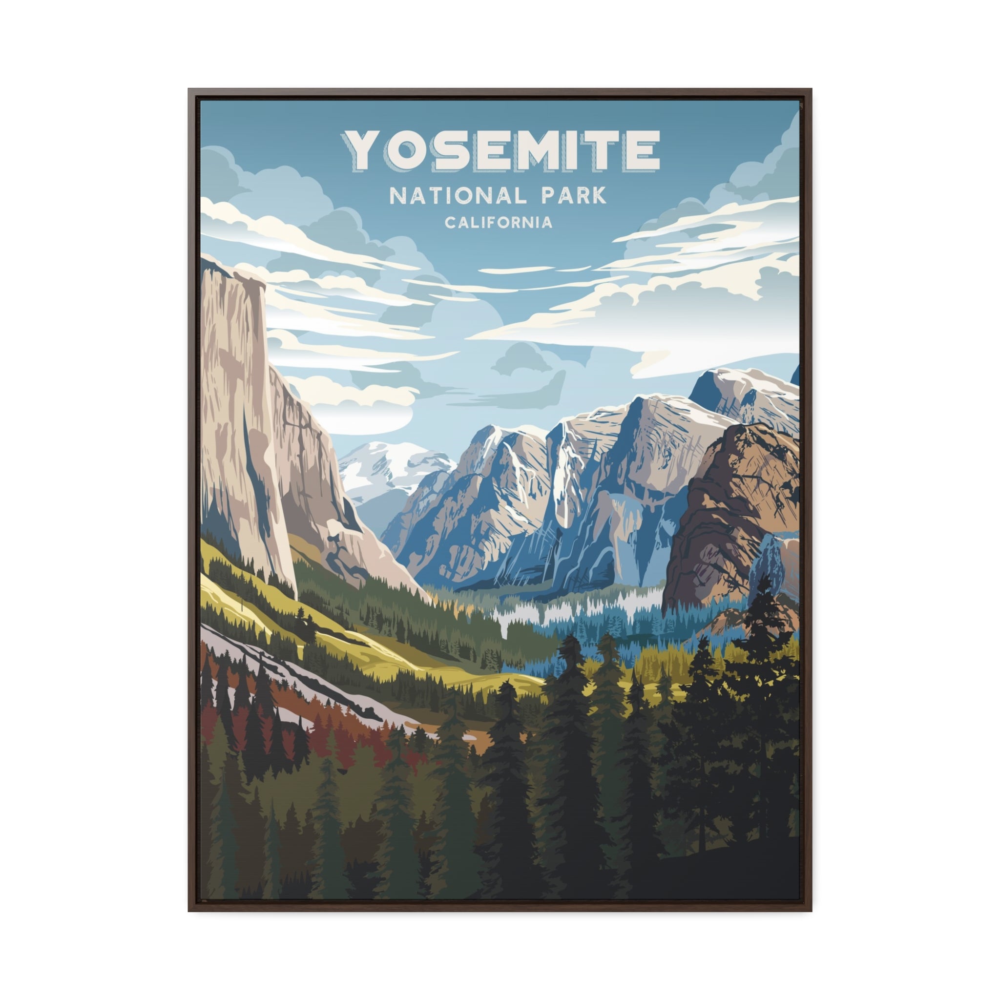 Yosemite National Park Framed Canvas Print