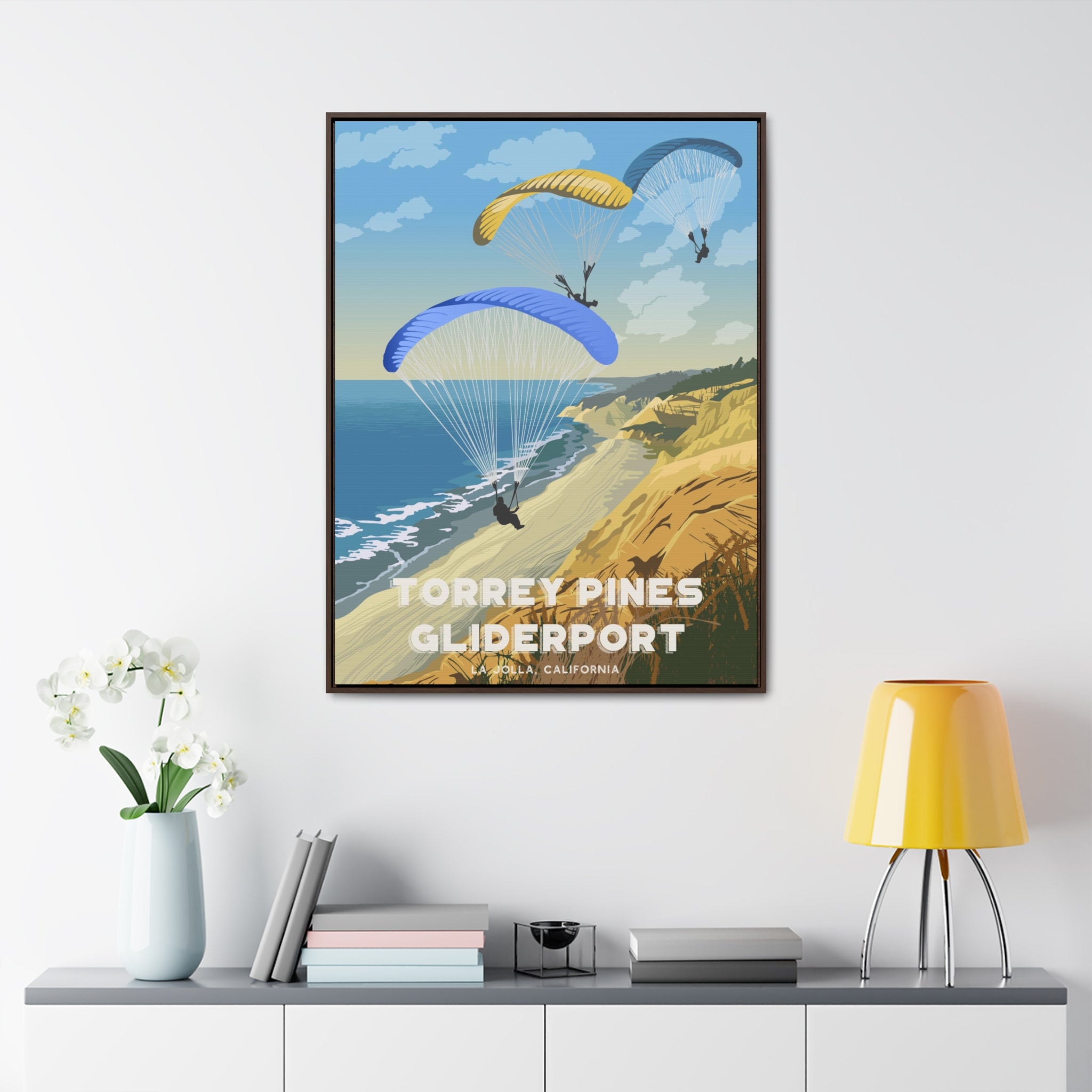 Torrey Pines Gliderport Framed Canvas Print