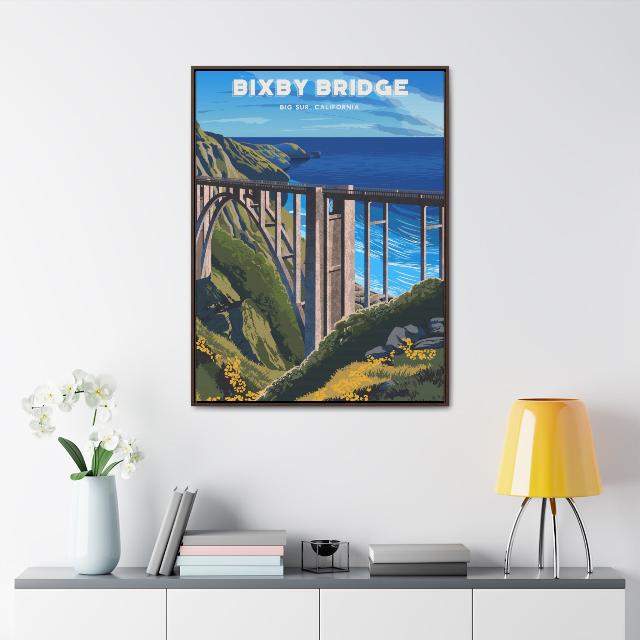 Bixby Bridge Framed Canvas Print