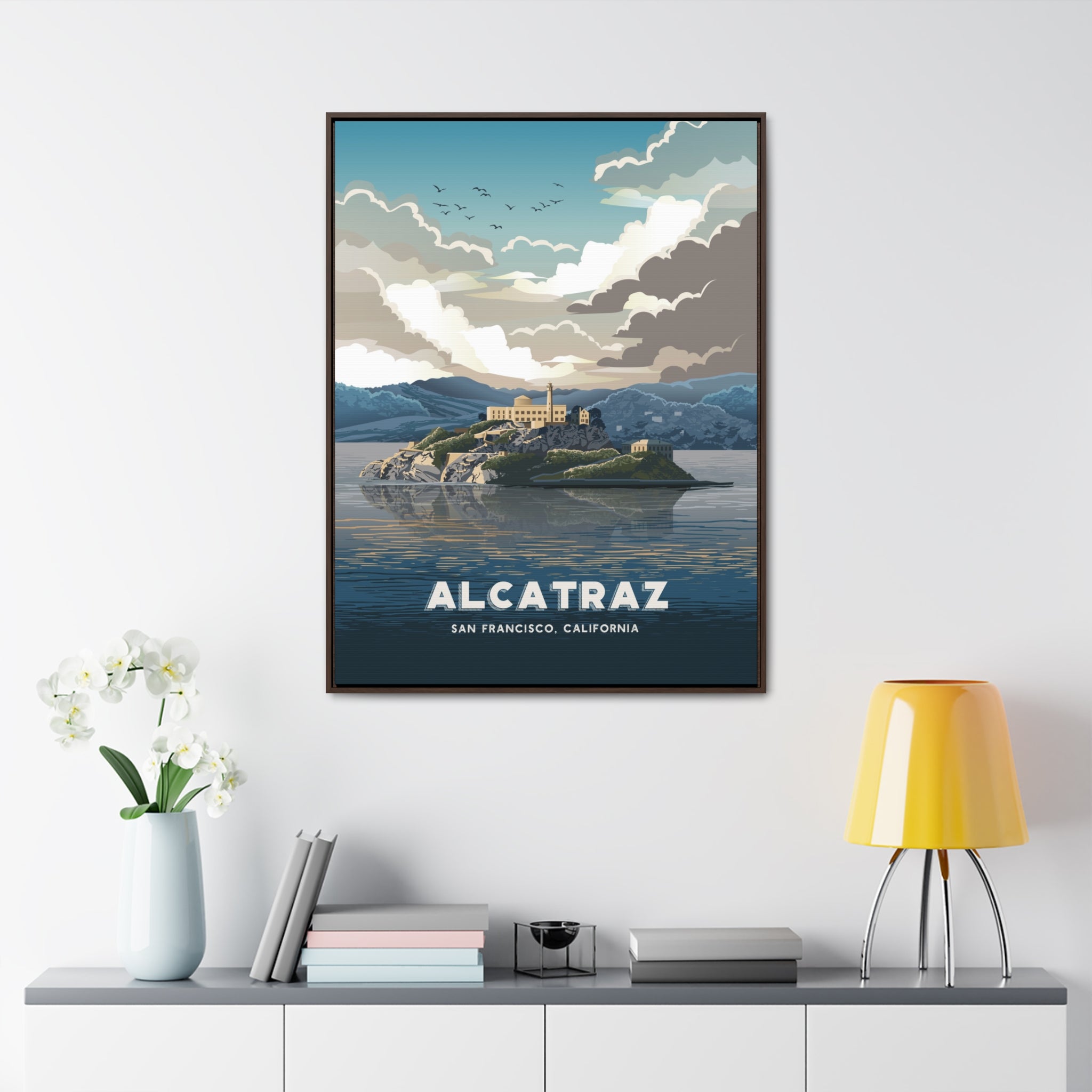 Alcatraz Framed Canvas Print