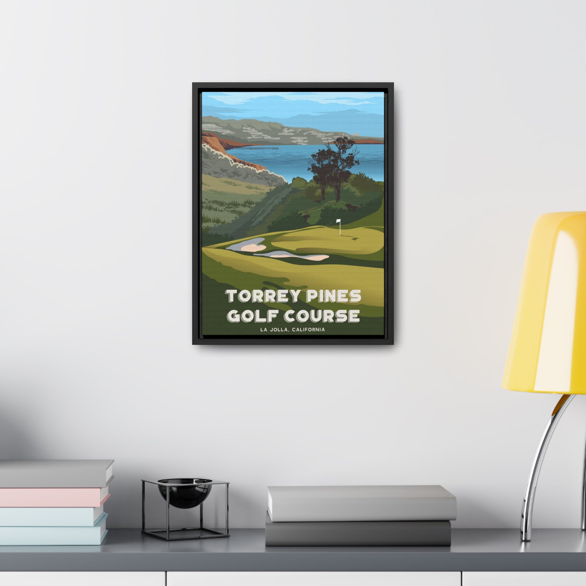 Torrey Pines Golf Course Framed Canvas Print