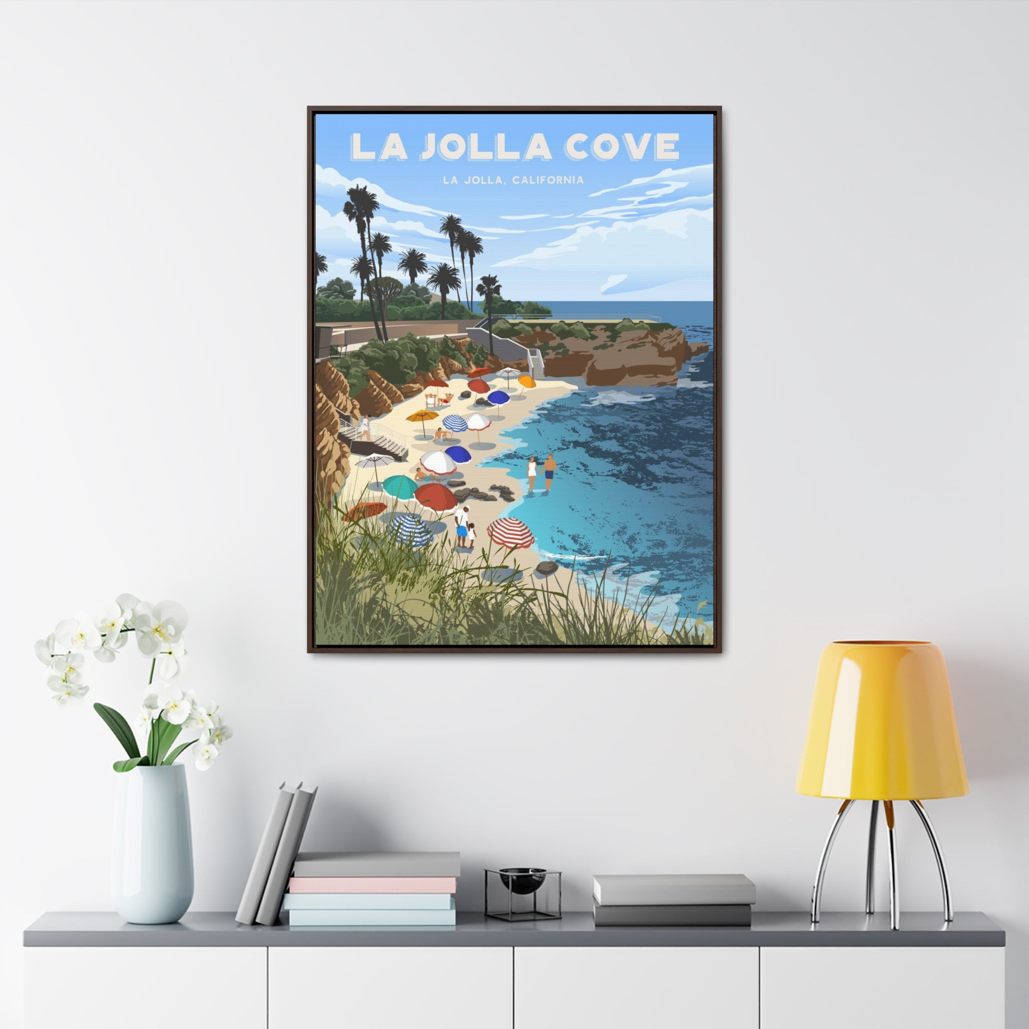 La Jolla Cove Framed Canvas Print