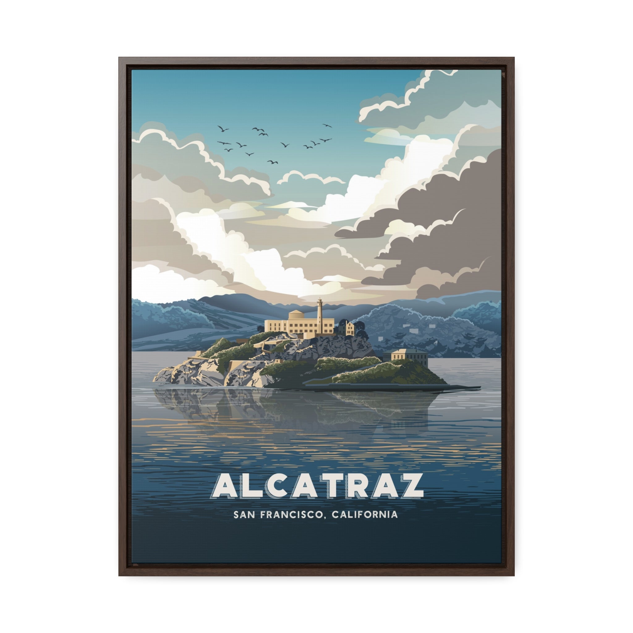 Alcatraz Framed Canvas Print