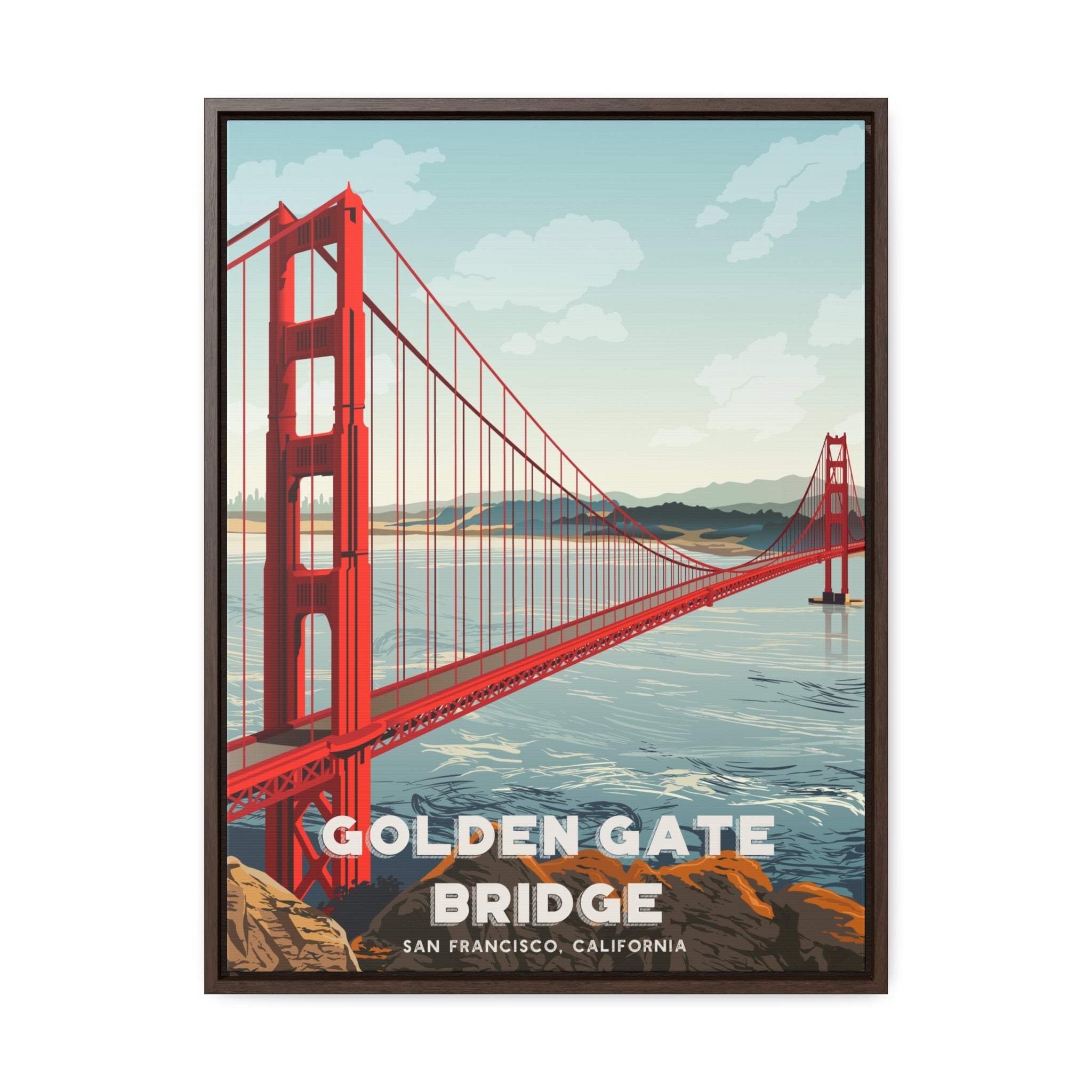The Golden Gate Bridge Framed Canvas Print