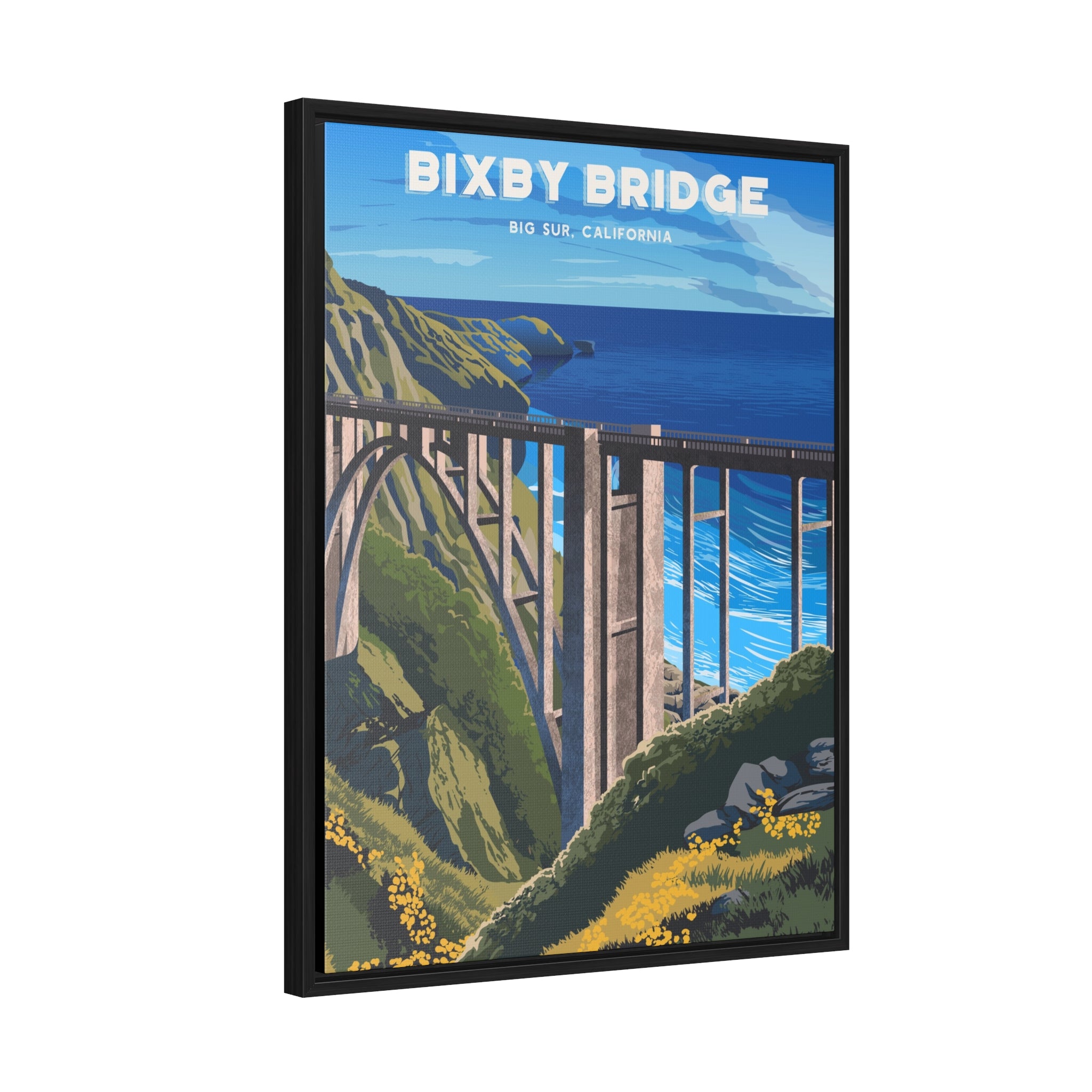 Bixby Bridge Framed Canvas Print