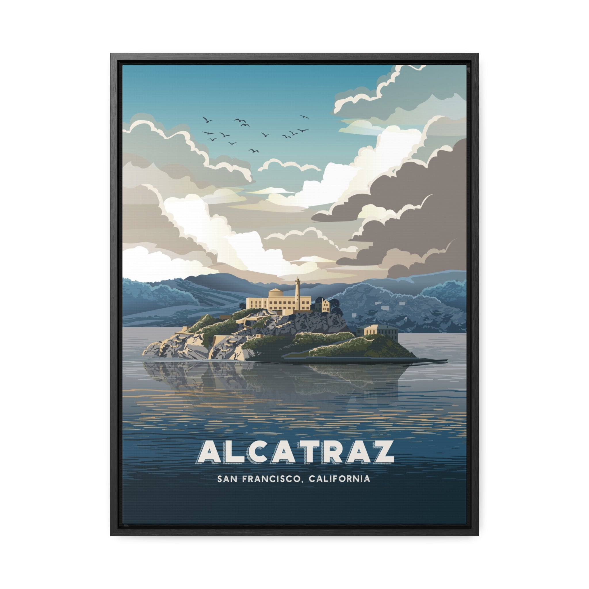 Alcatraz Framed Canvas Print