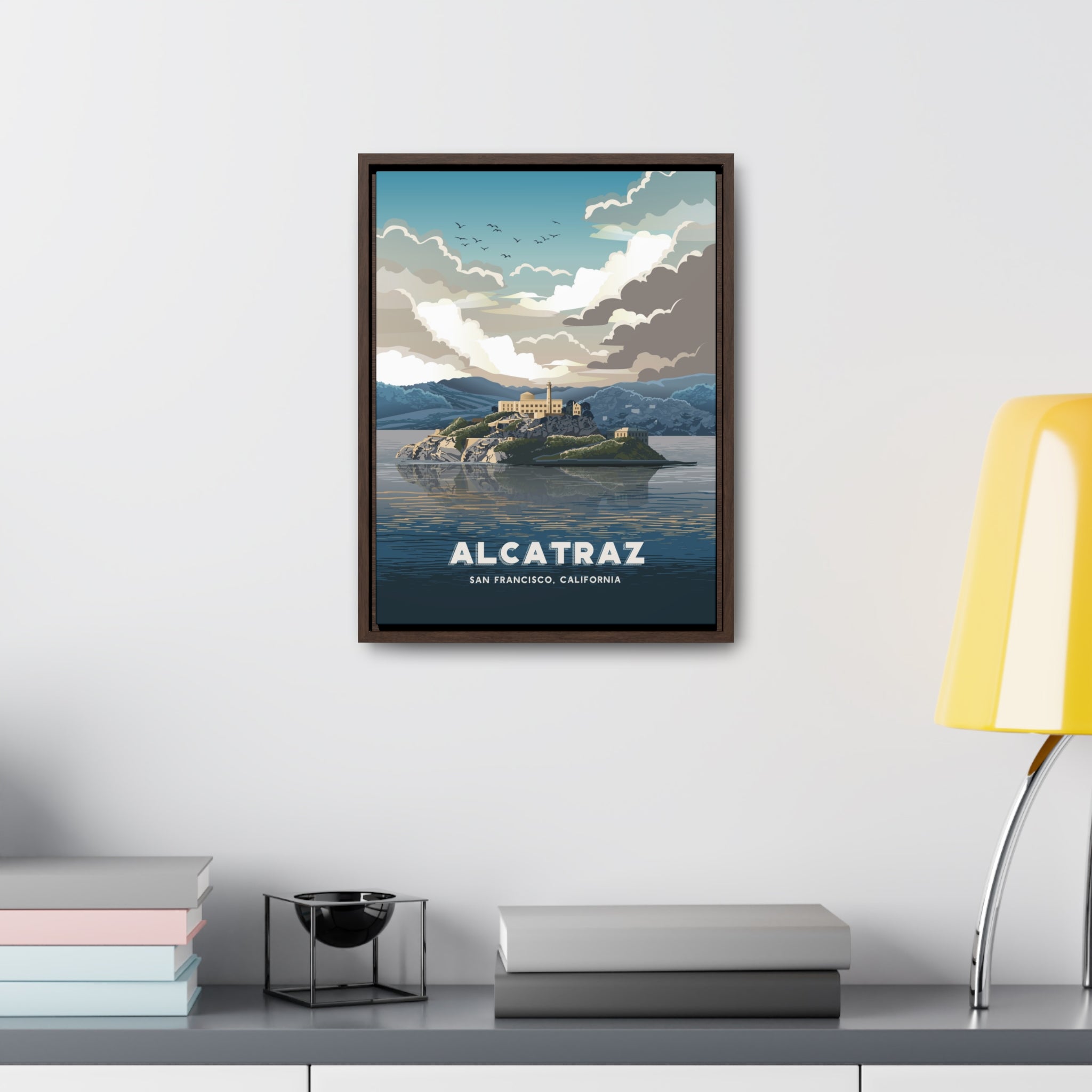 Alcatraz Framed Canvas Print