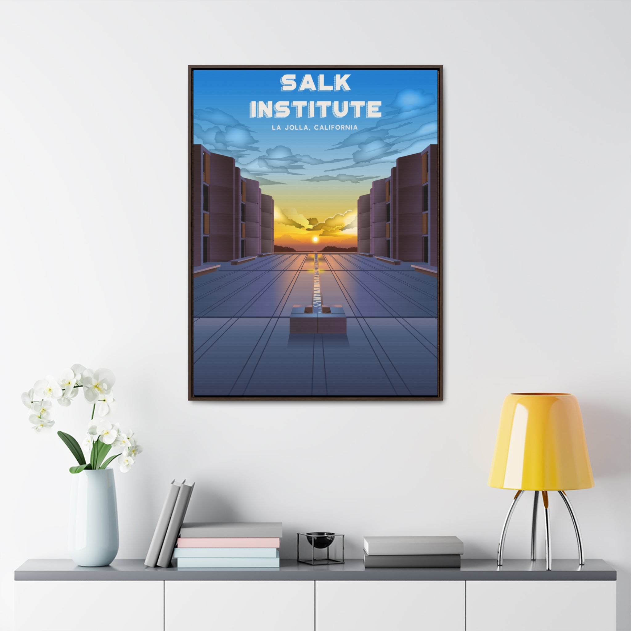 Salk Institute La Jolla Framed Canvas Print