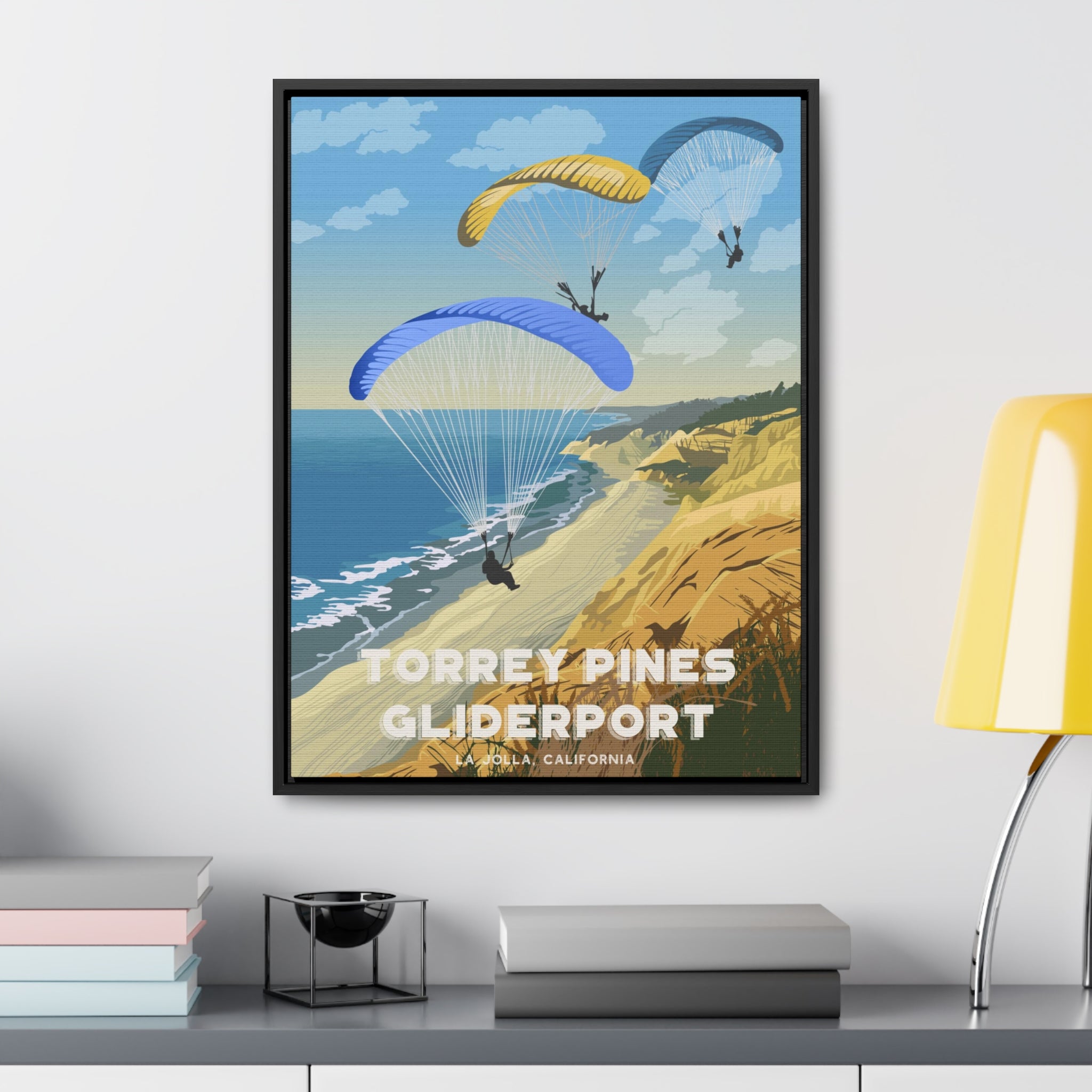 Torrey Pines Gliderport Framed Canvas Print