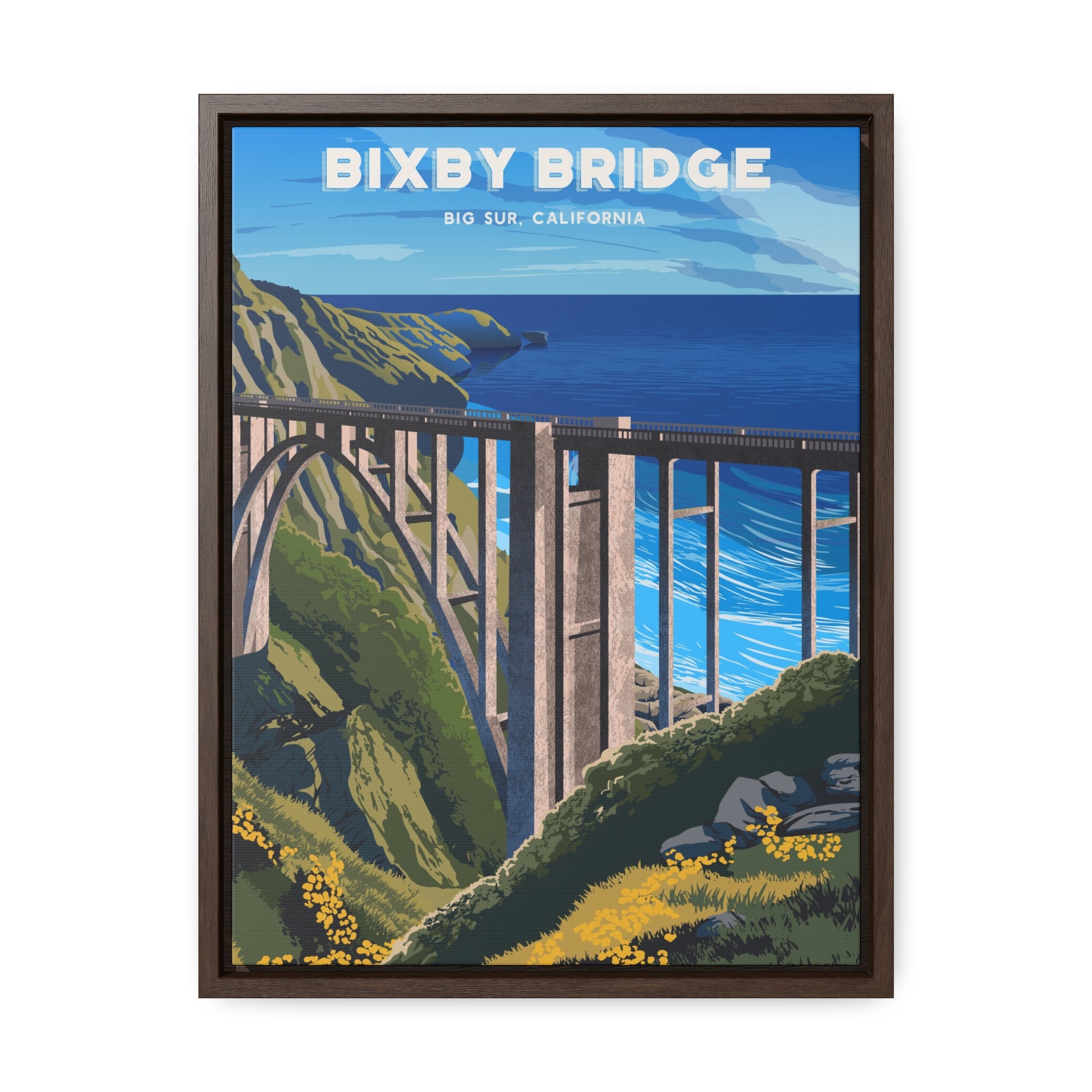 Bixby Bridge Framed Canvas Print