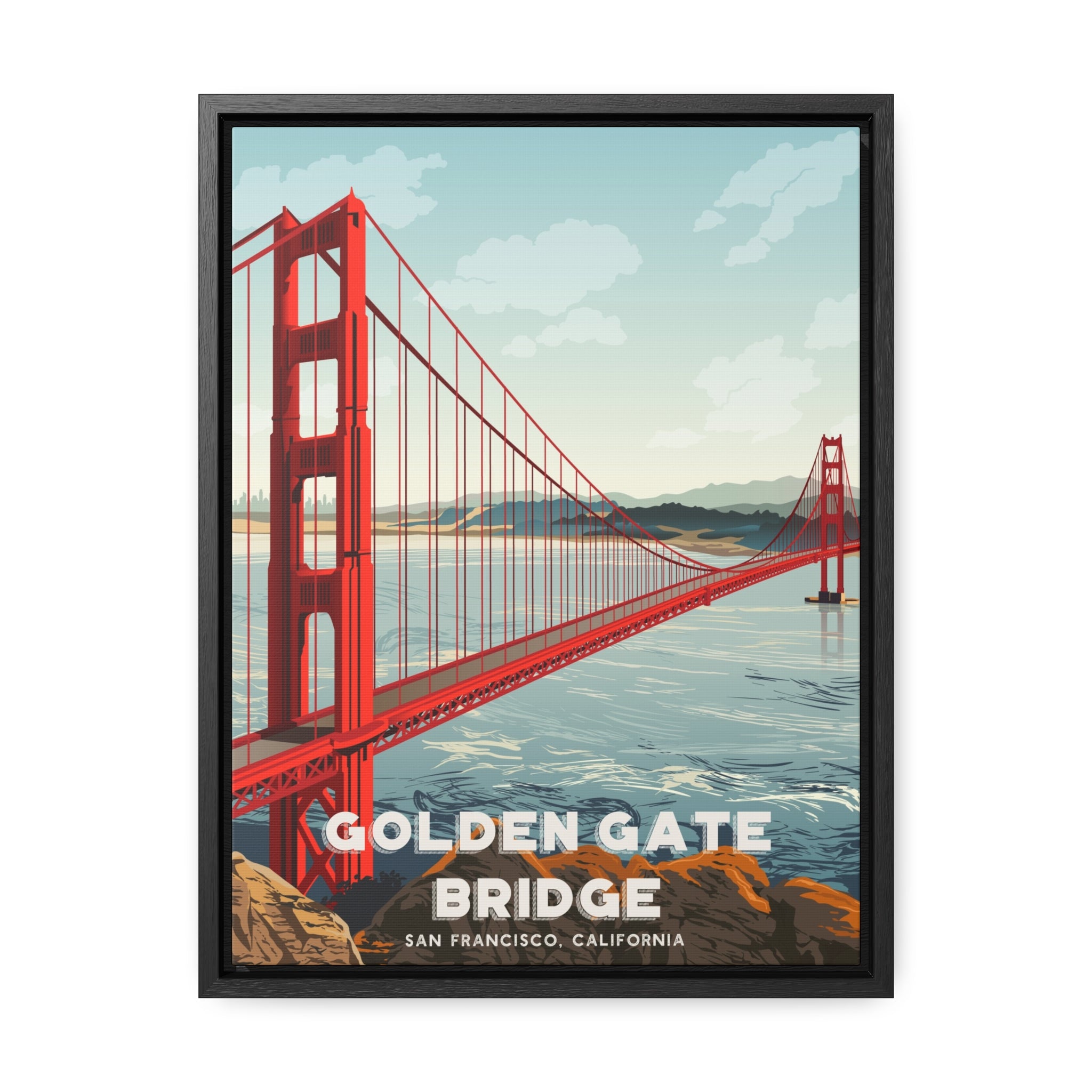The Golden Gate Bridge Framed Canvas Print