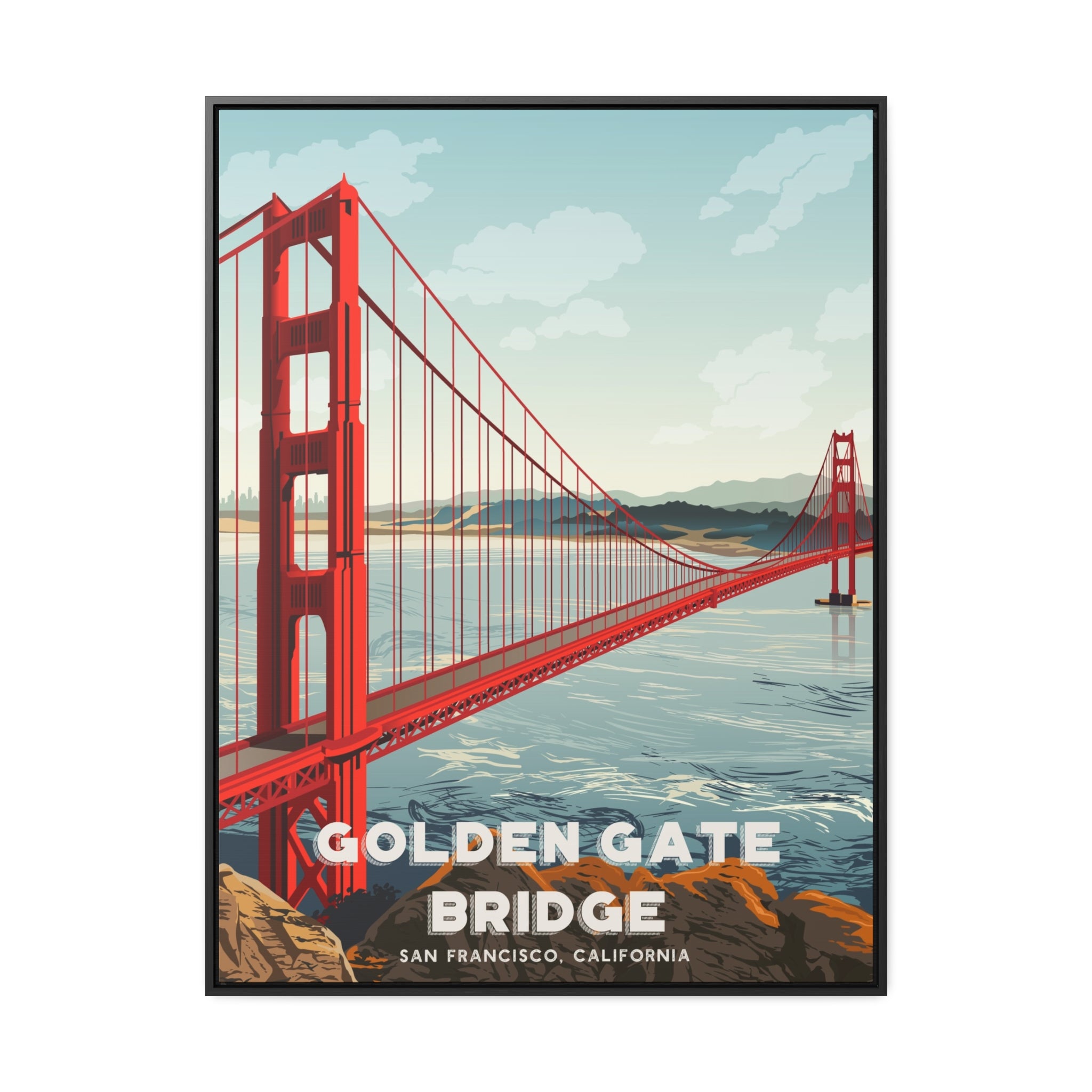The Golden Gate Bridge Framed Canvas Print