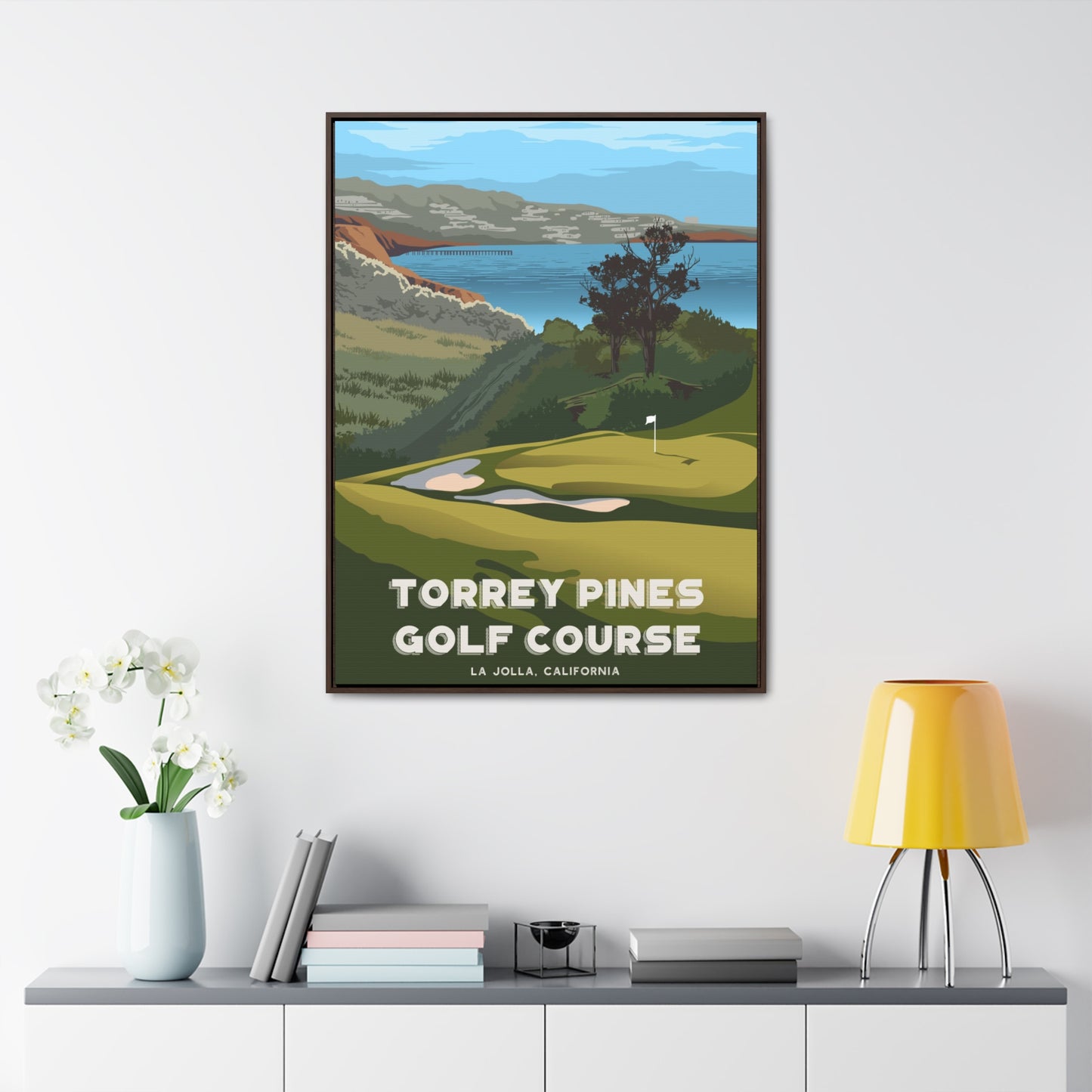 Torrey Pines Golf Course Framed Canvas Print