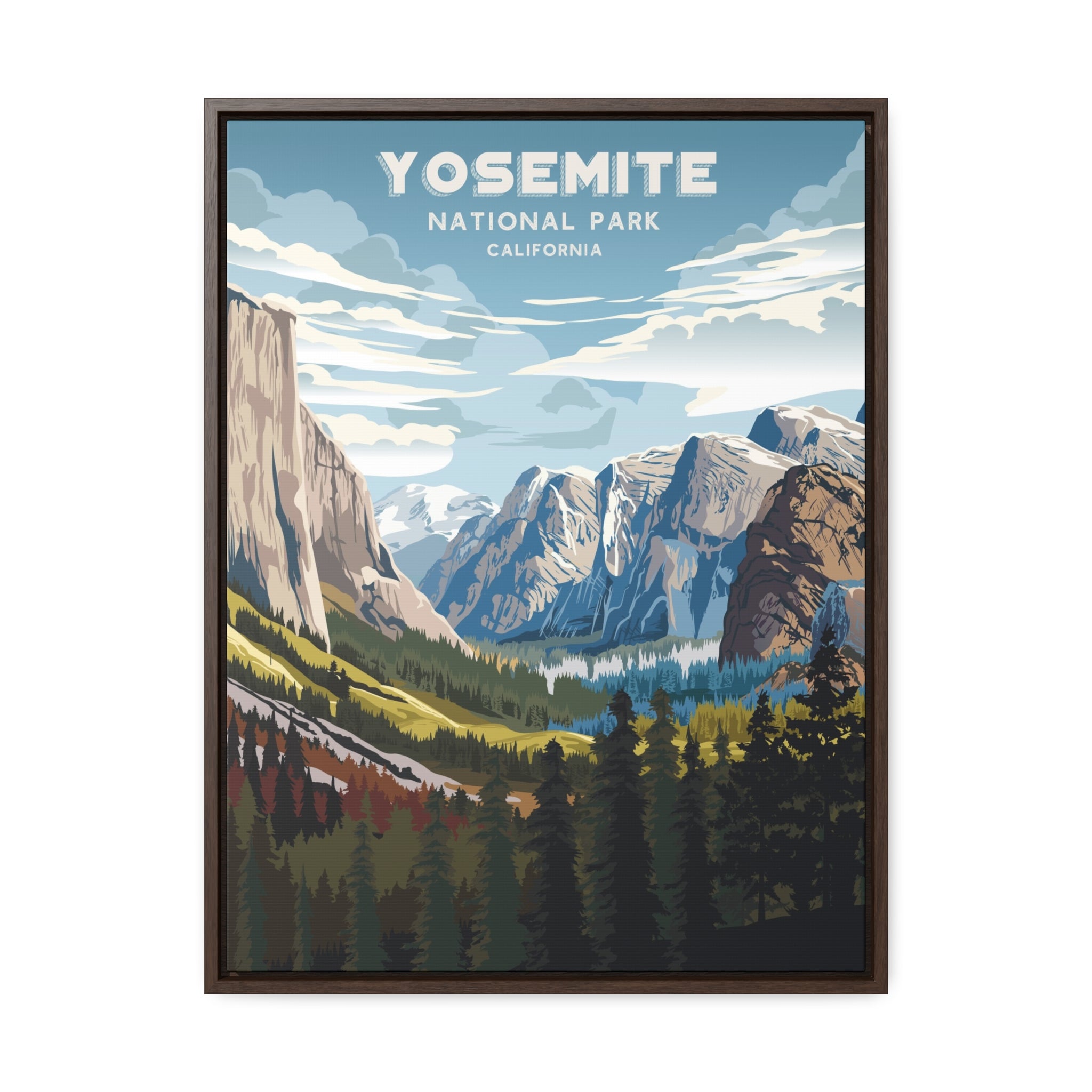 Yosemite National Park Framed Canvas Print