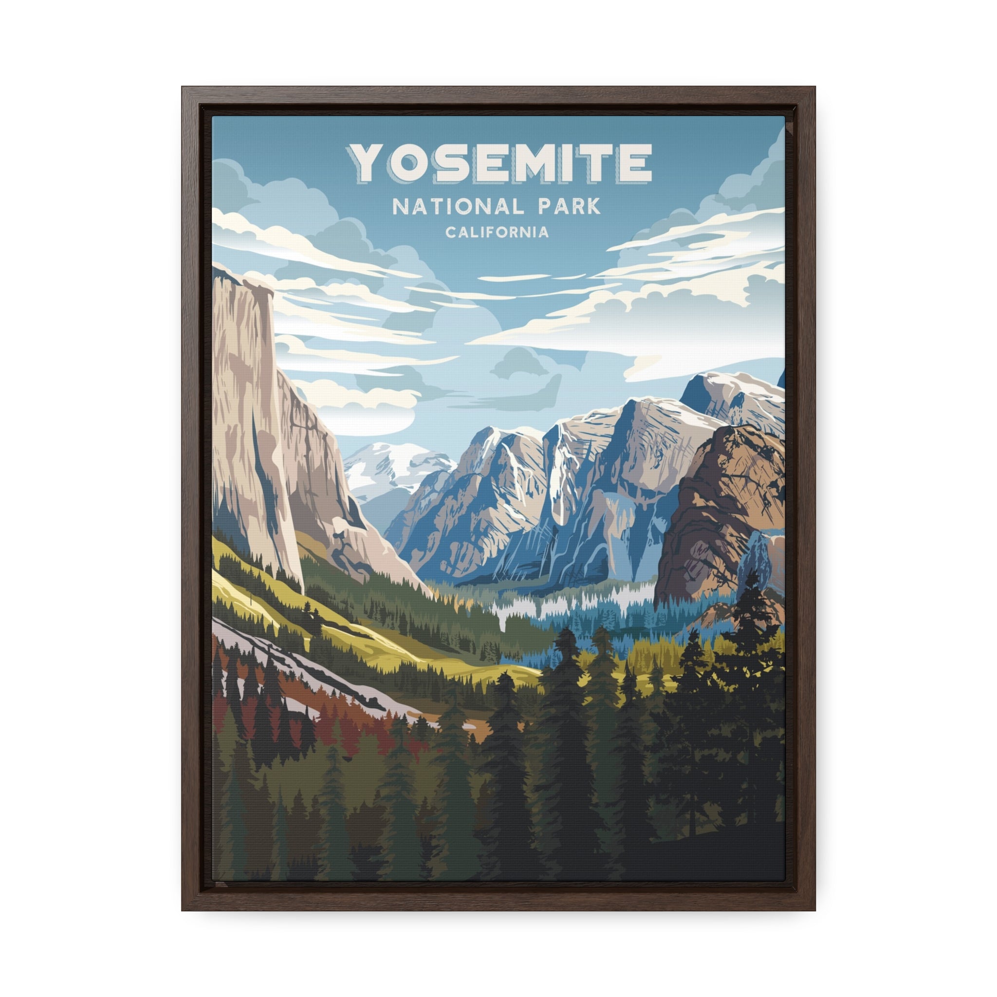 Yosemite National Park Framed Canvas Print