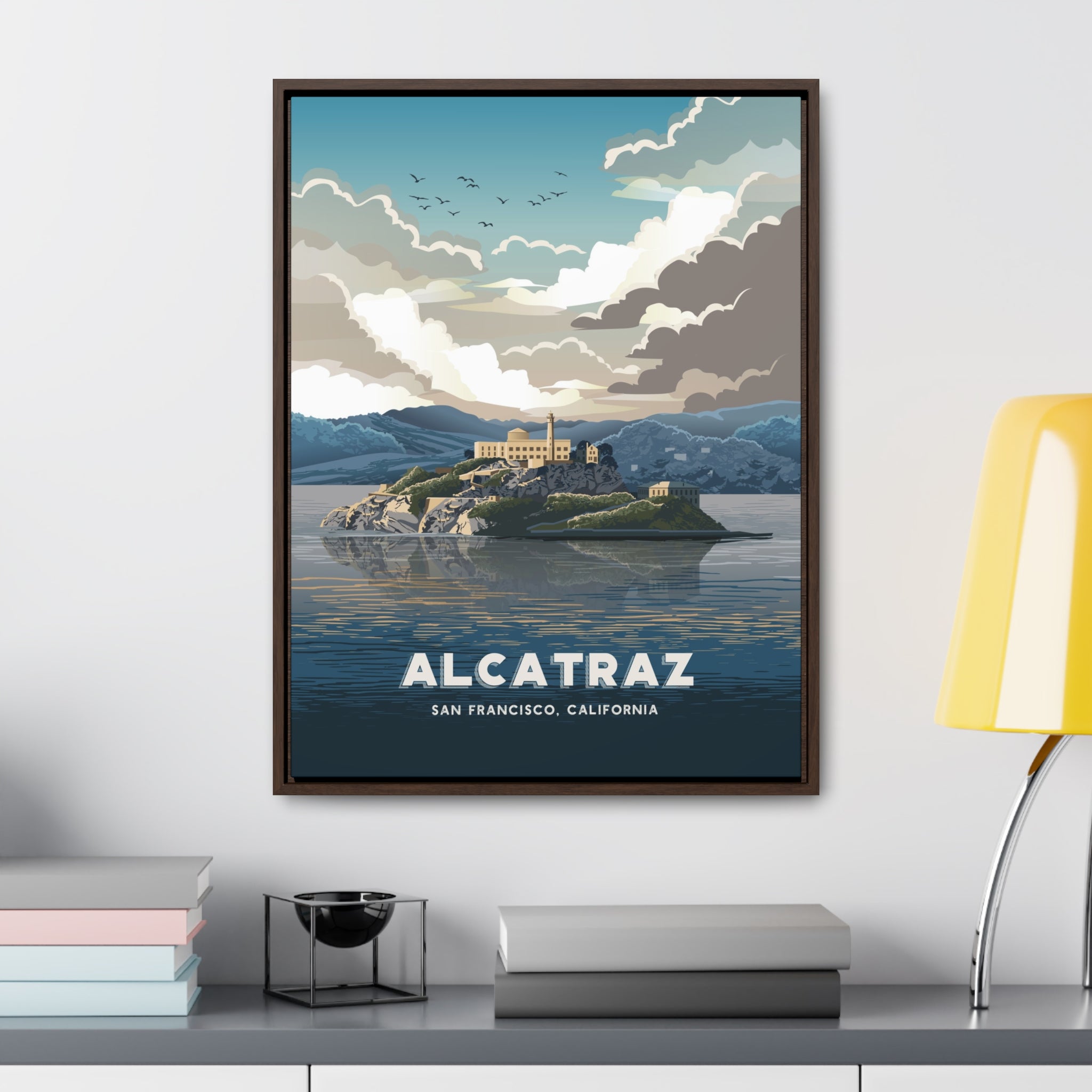 Alcatraz Framed Canvas Print