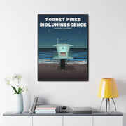 Bioluminescence Framed Canvas Print