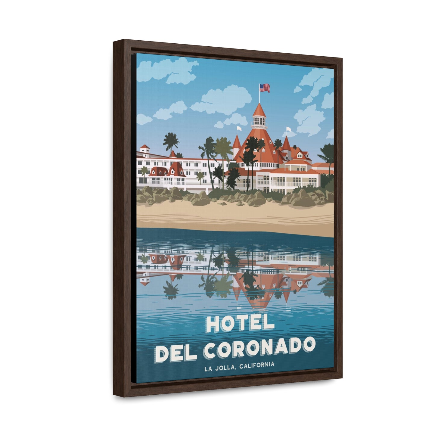 Hotel Del Coronado Framed Canvas Print