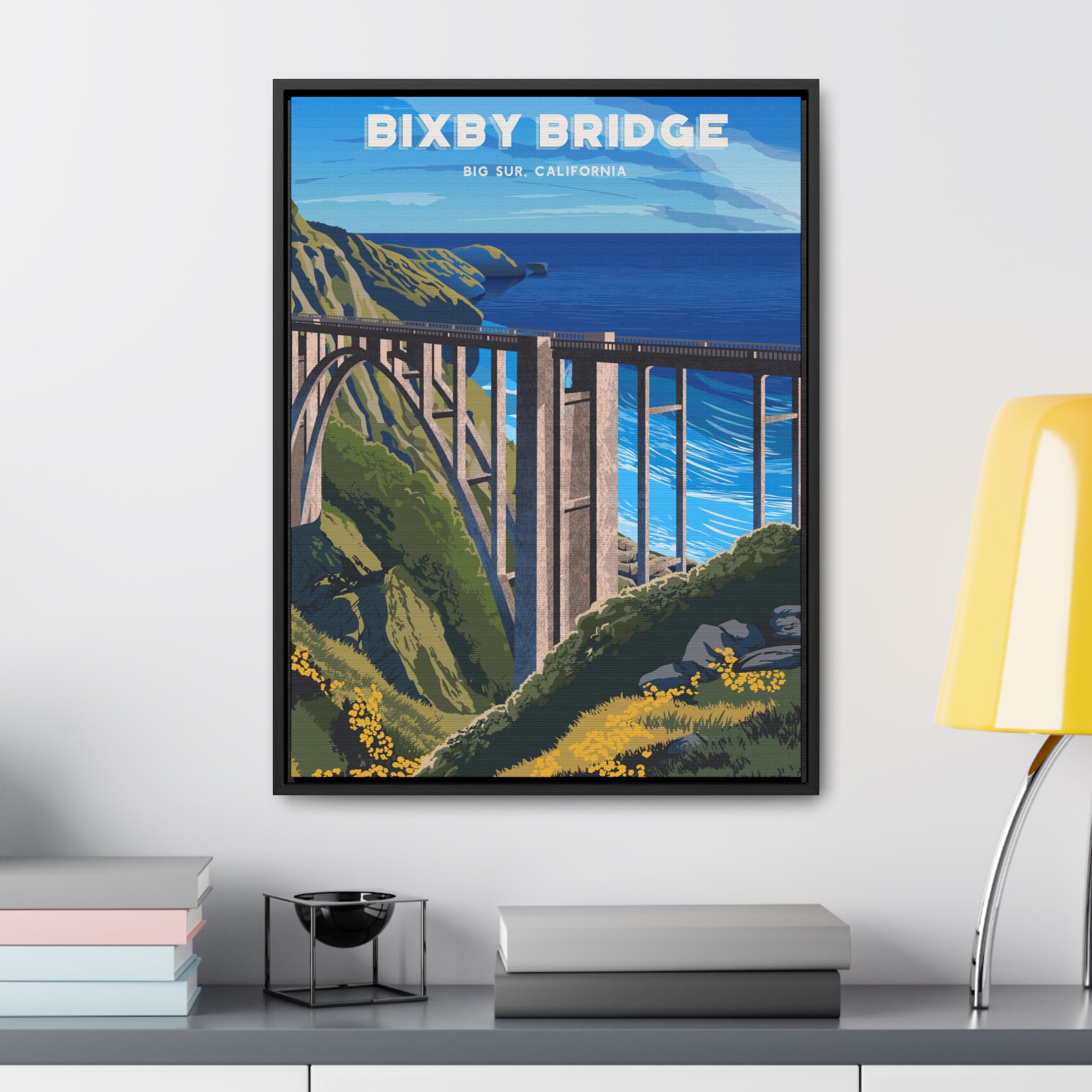 Bixby Bridge Framed Canvas Print