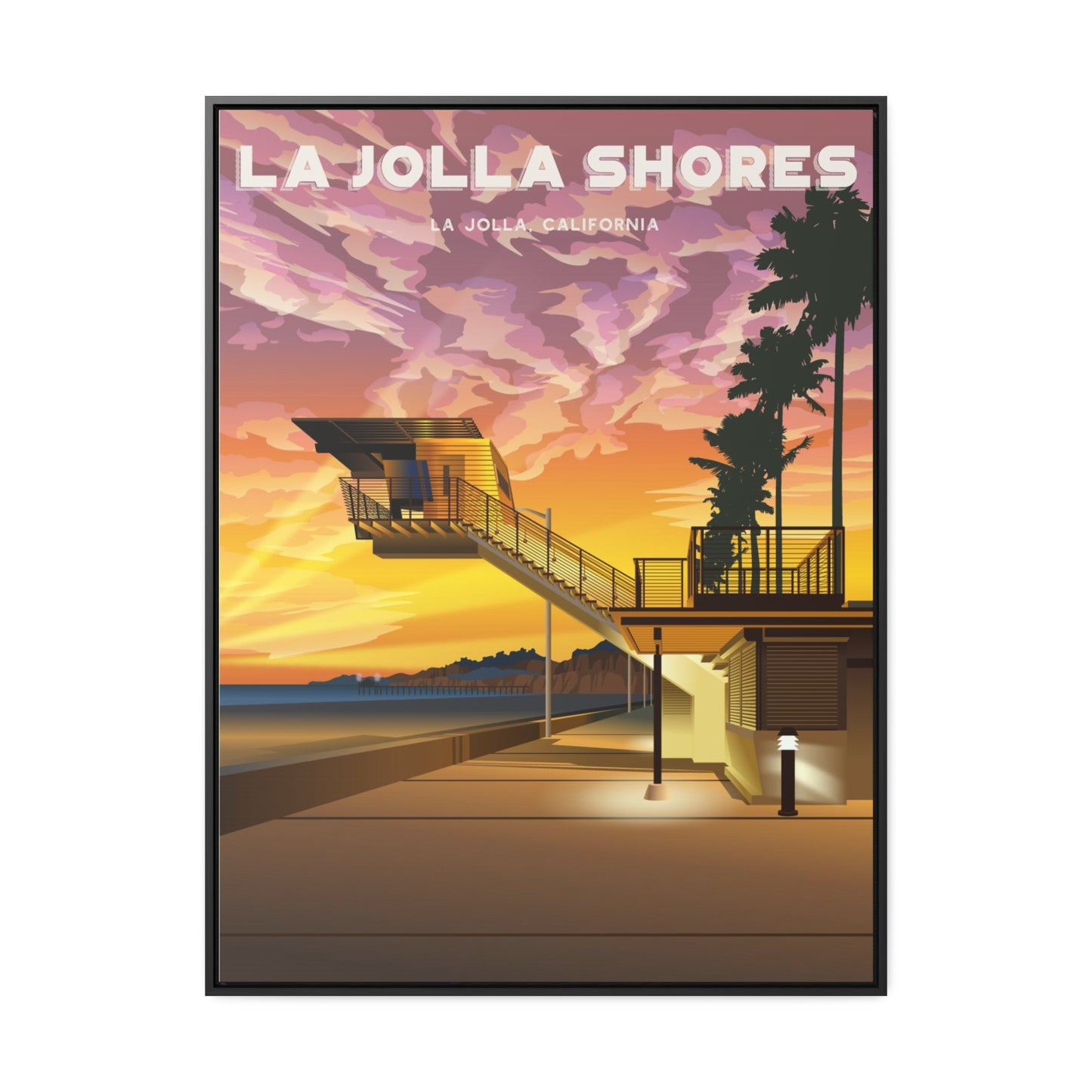 La Jolla Shores Framed Canvas Print