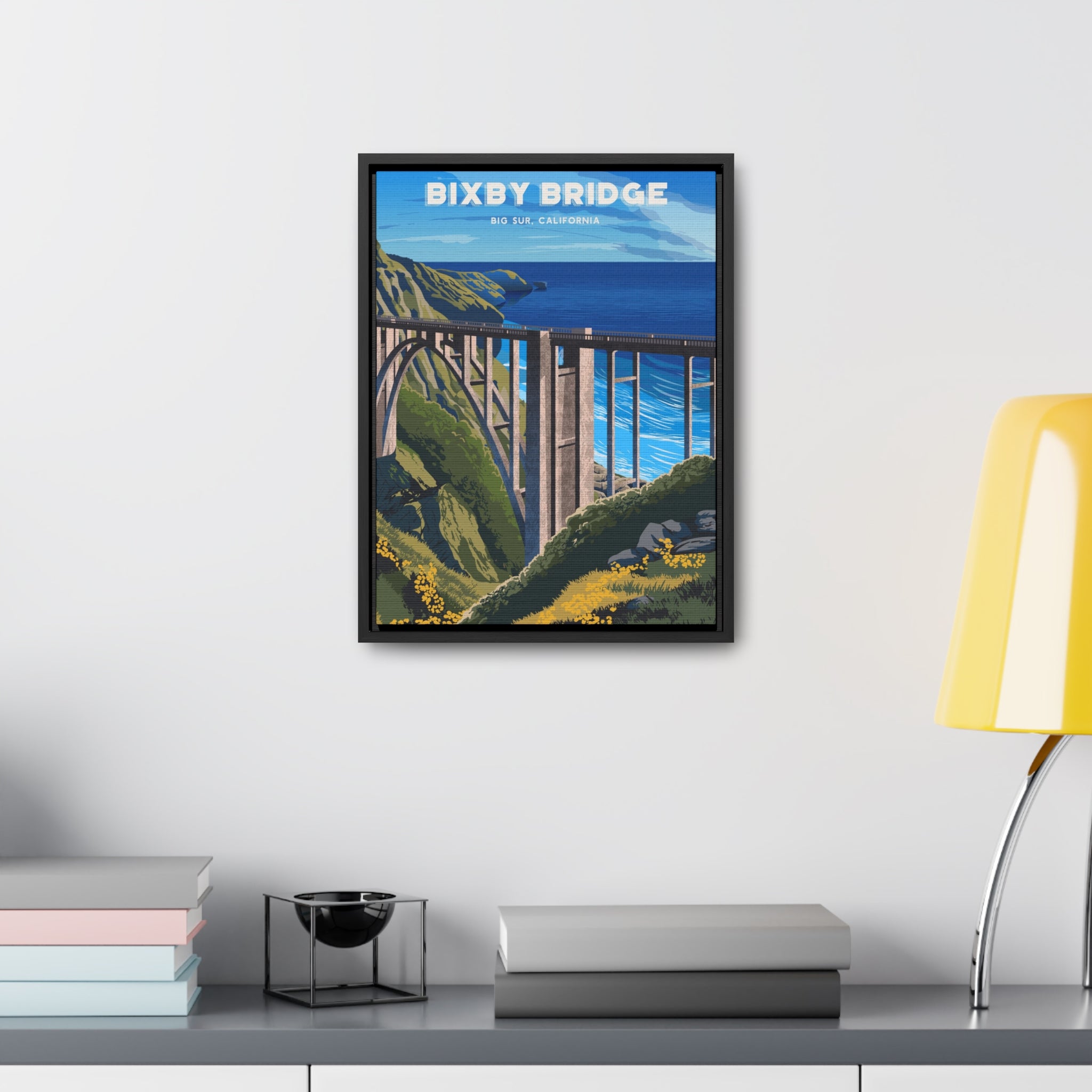 Bixby Bridge Framed Canvas Print