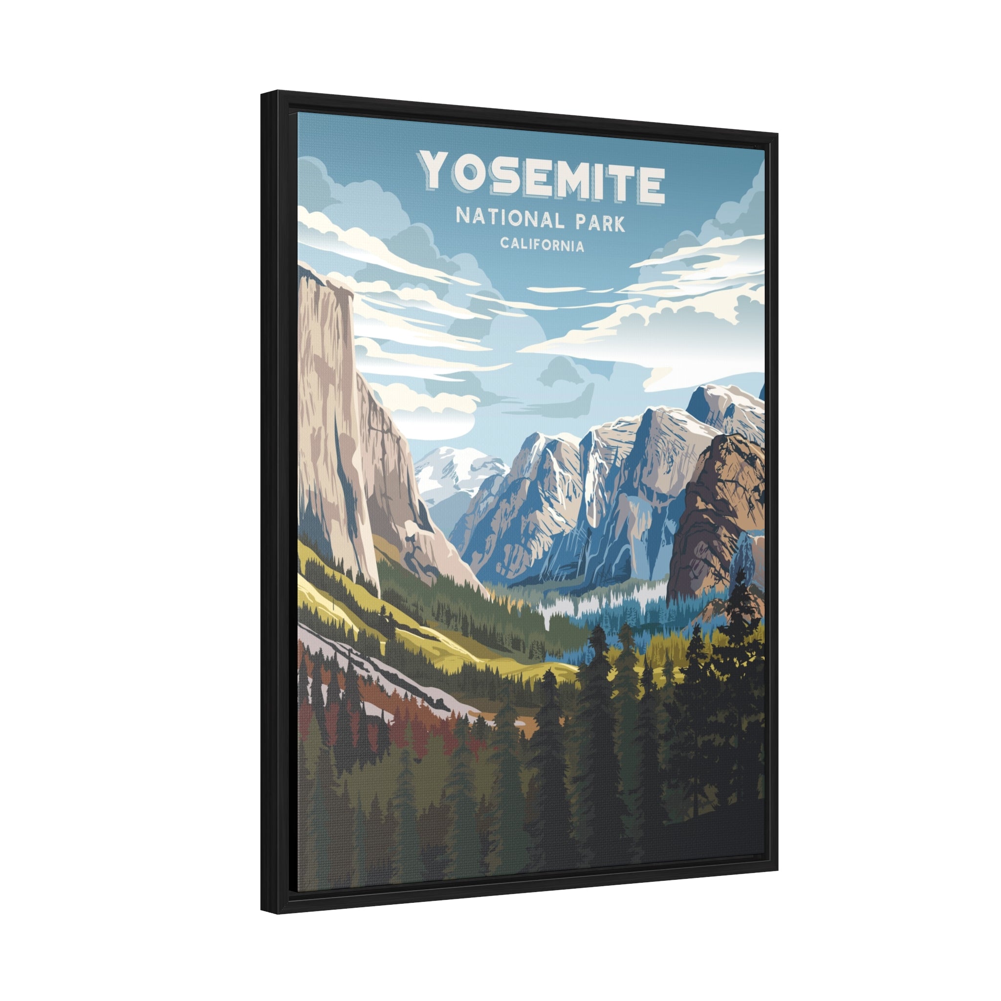 Yosemite National Park Framed Canvas Print
