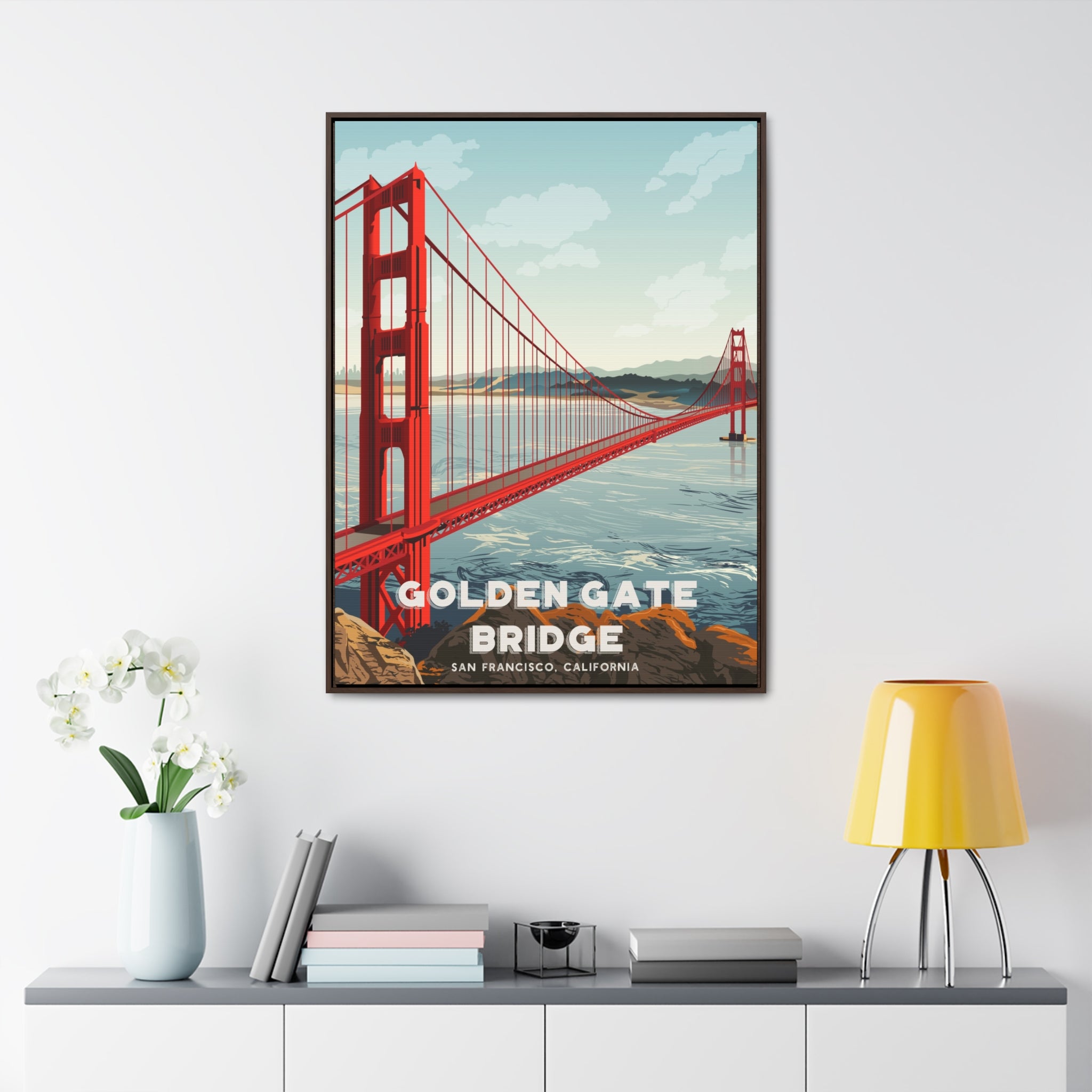 The Golden Gate Bridge Framed Canvas Print