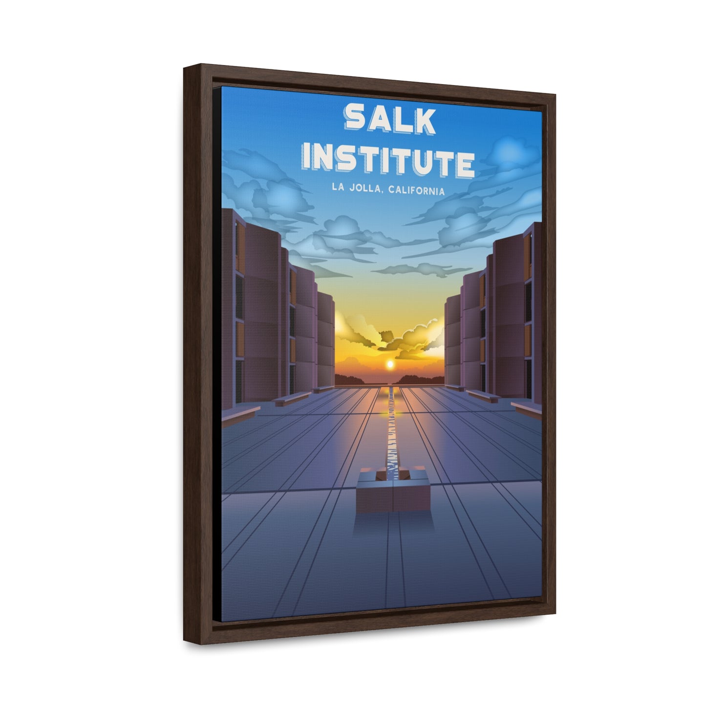 Salk Institute La Jolla Framed Canvas Print