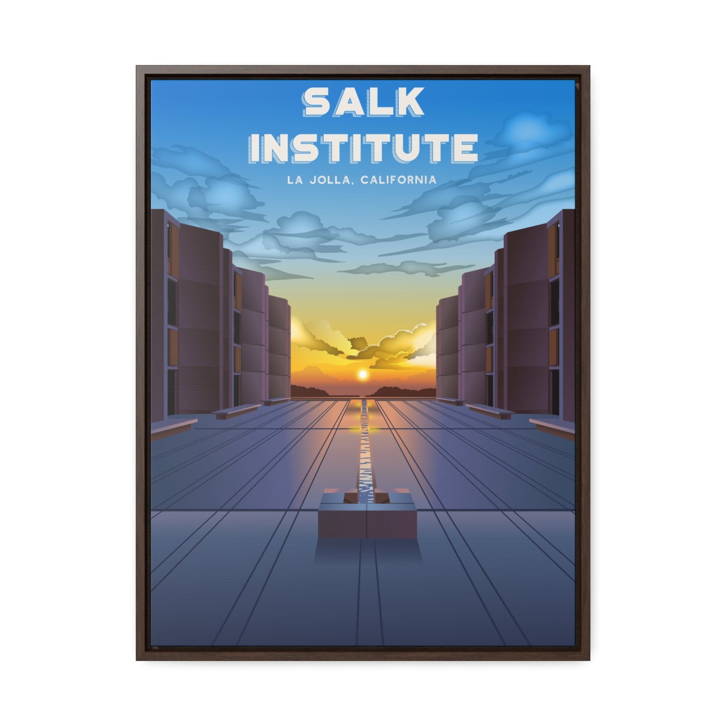 Salk Institute La Jolla Framed Canvas Print