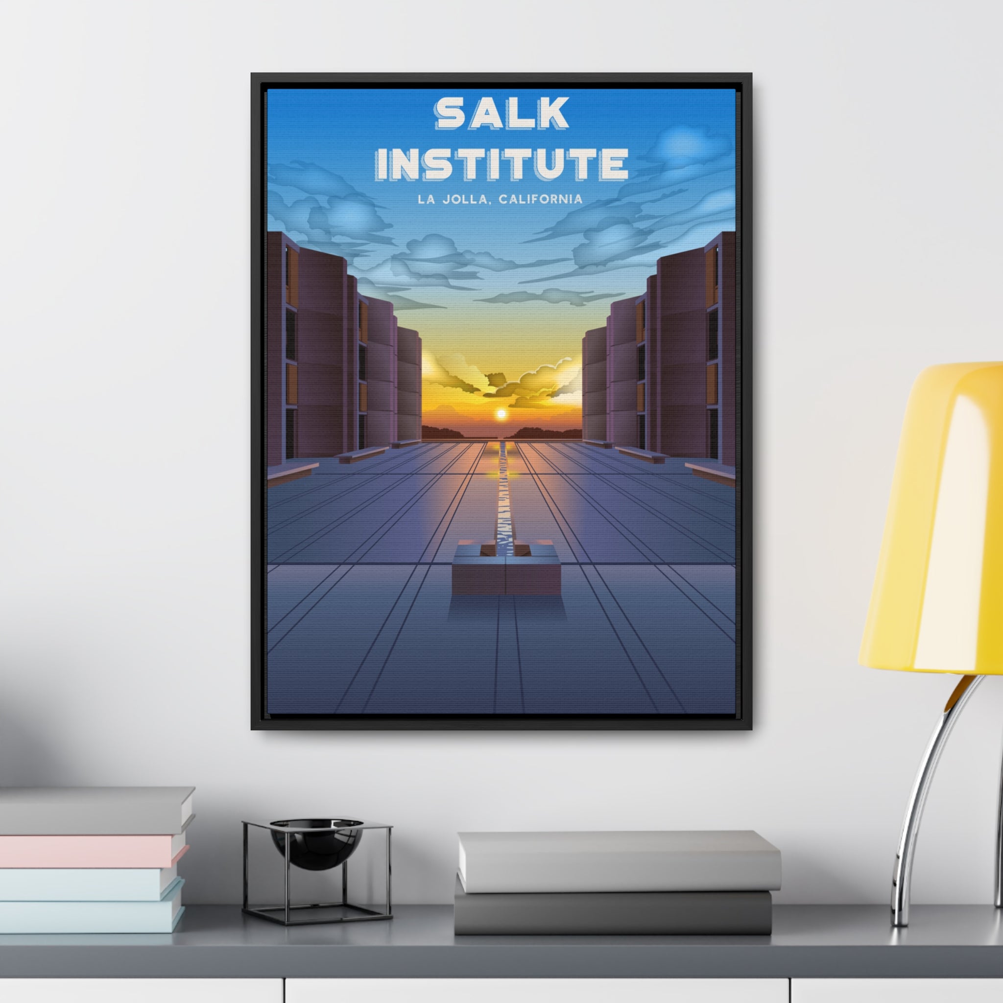 Salk Institute La Jolla Framed Canvas Print