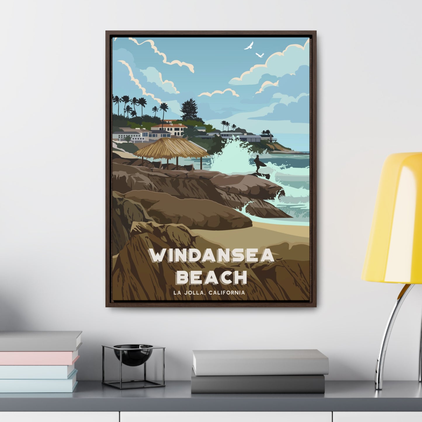 Windansea Framed Canvas Print