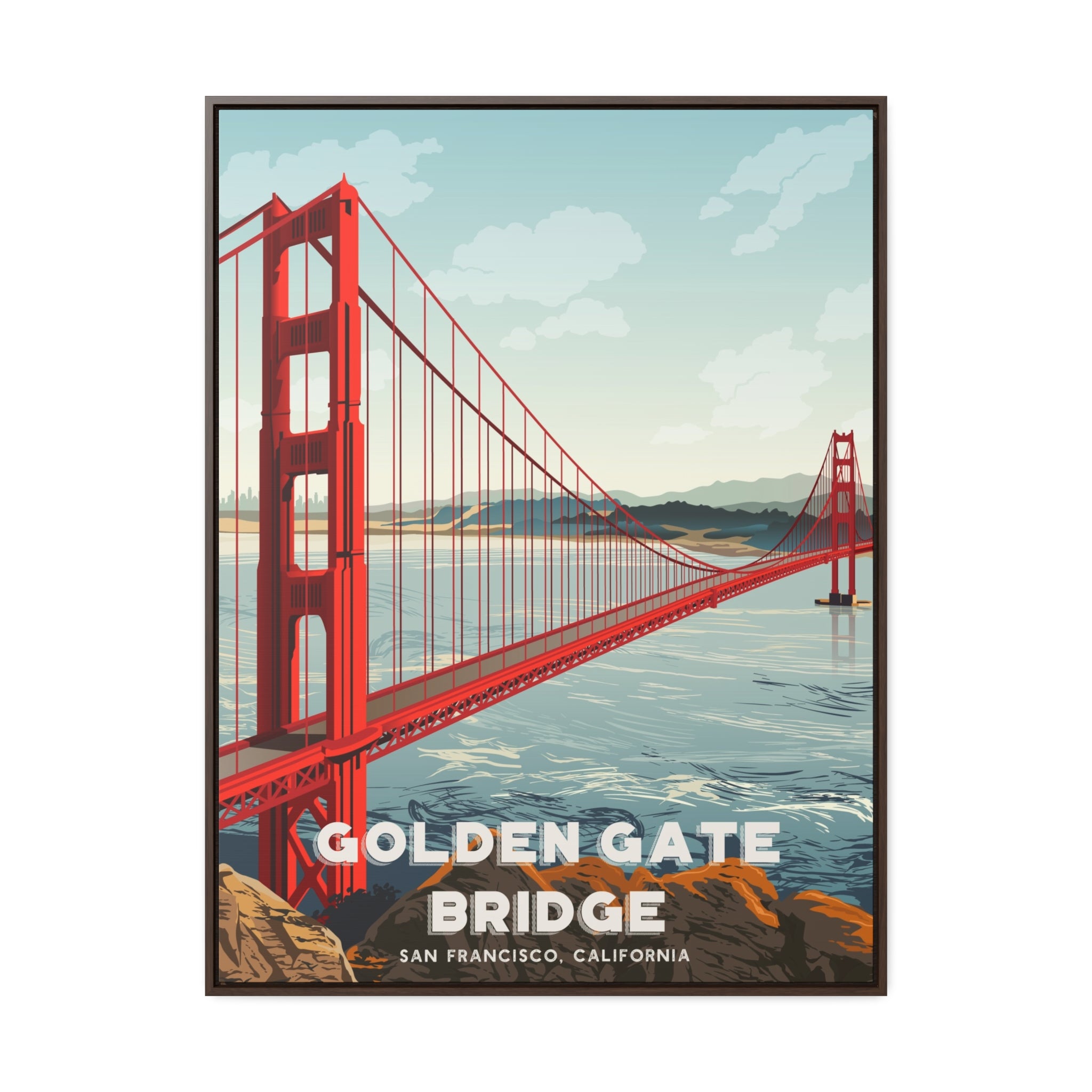 The Golden Gate Bridge Framed Canvas Print