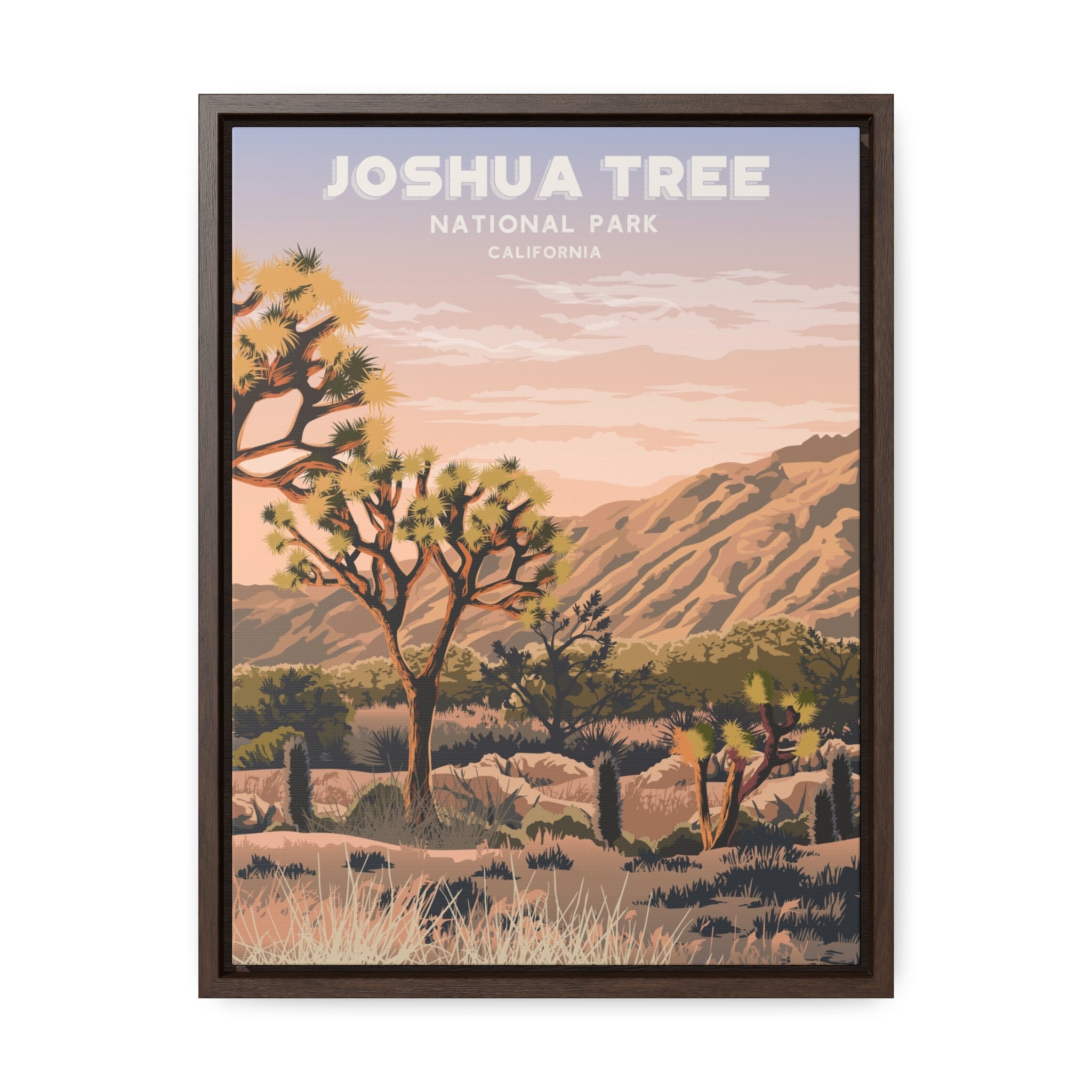 Joshua Tree Framed Canvas Print