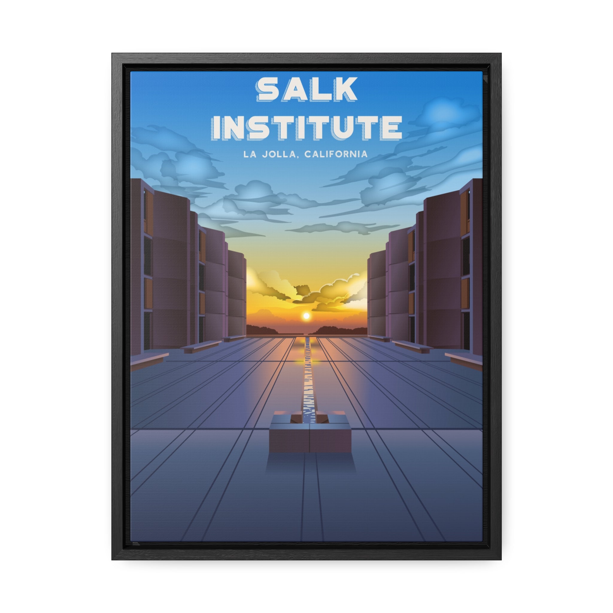 Salk Institute La Jolla Framed Canvas Print