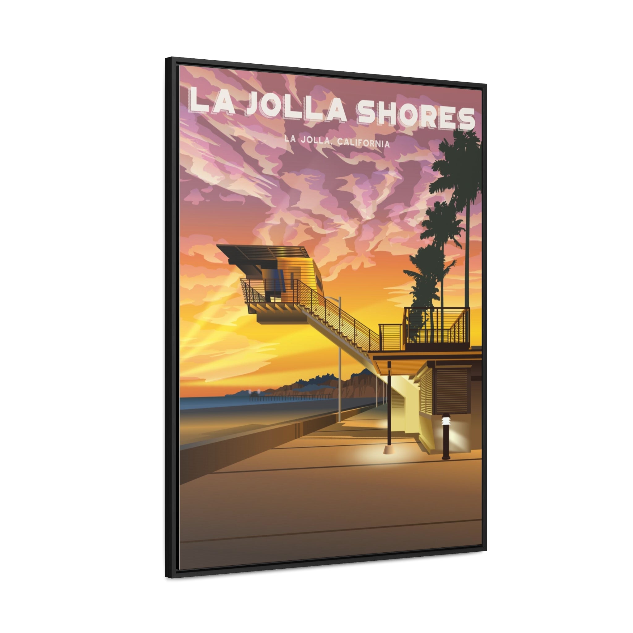 La Jolla Shores Framed Canvas Print