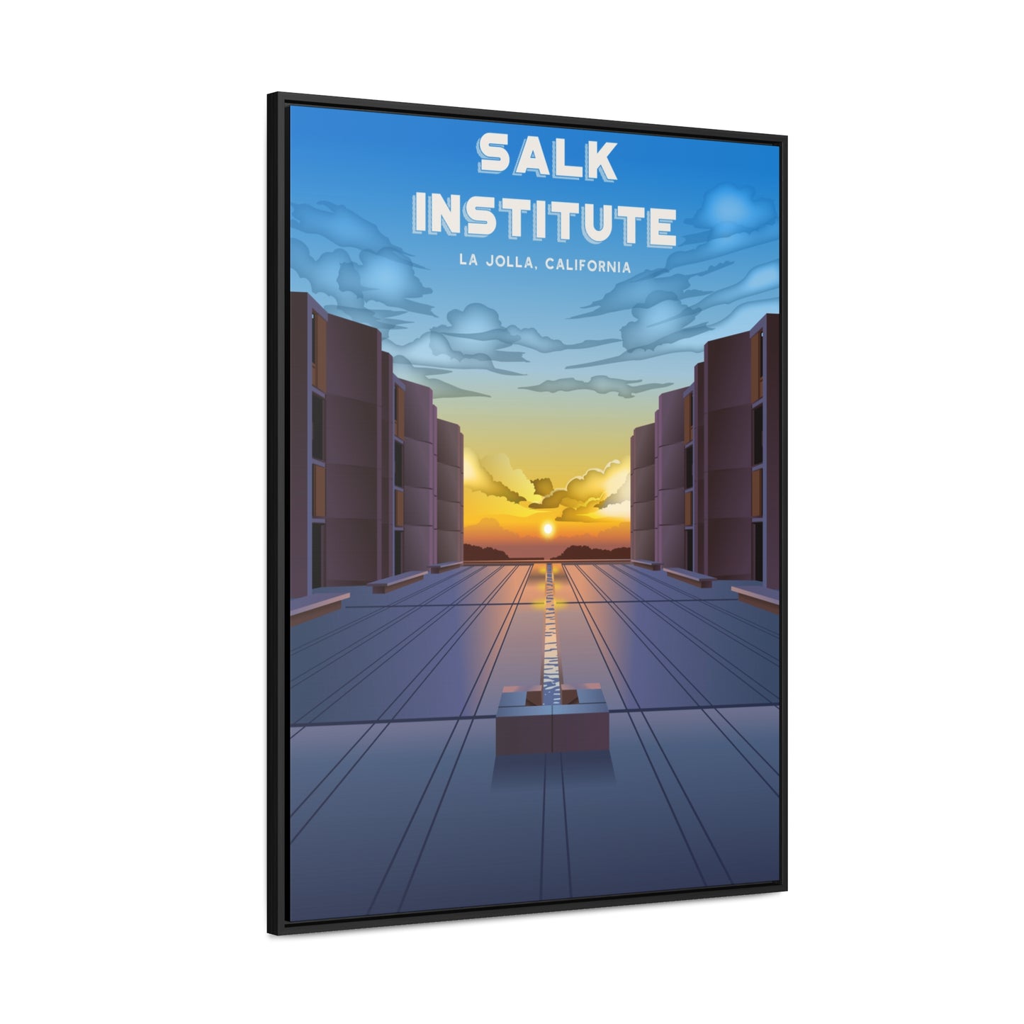 Salk Institute La Jolla Framed Canvas Print