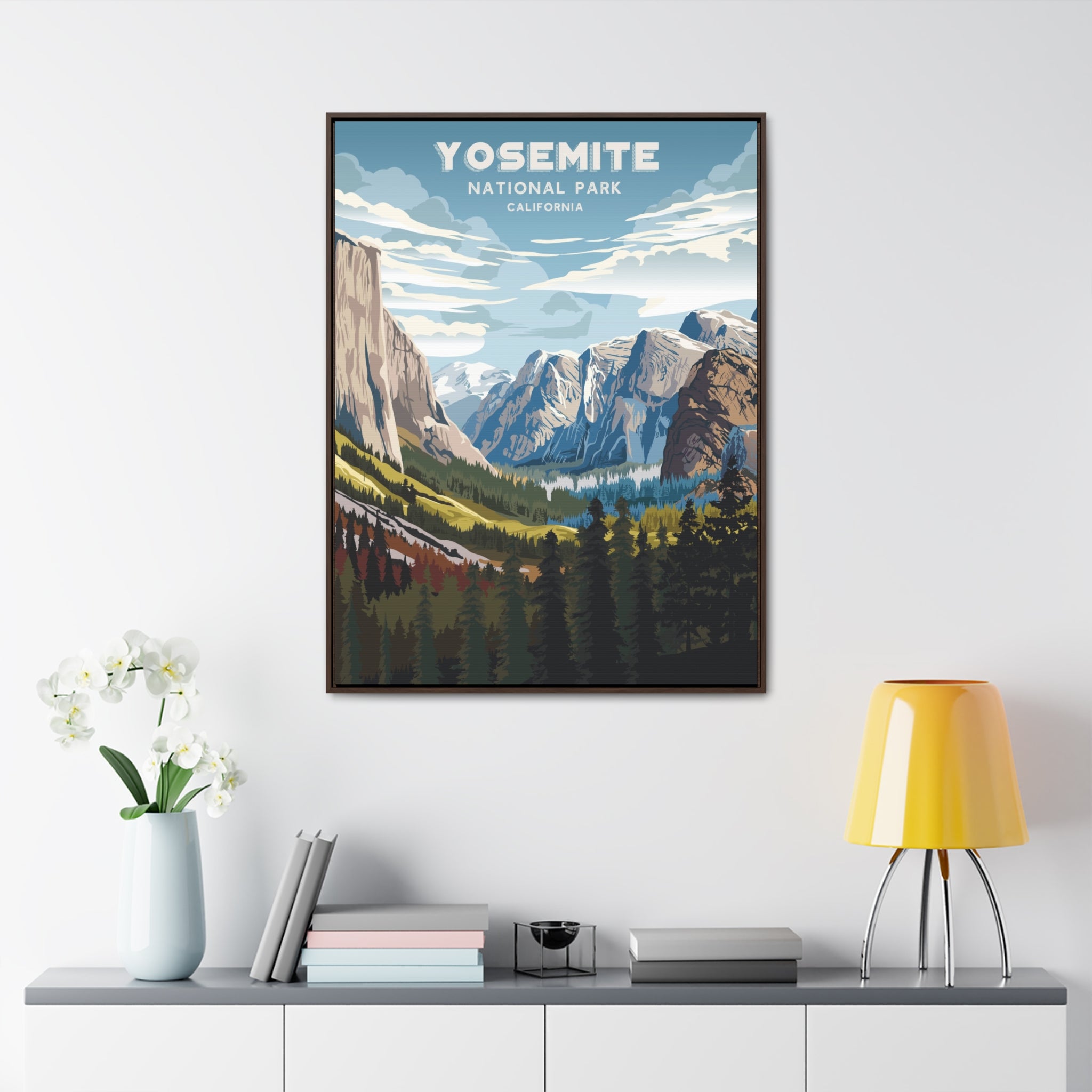 Yosemite National Park Framed Canvas Print